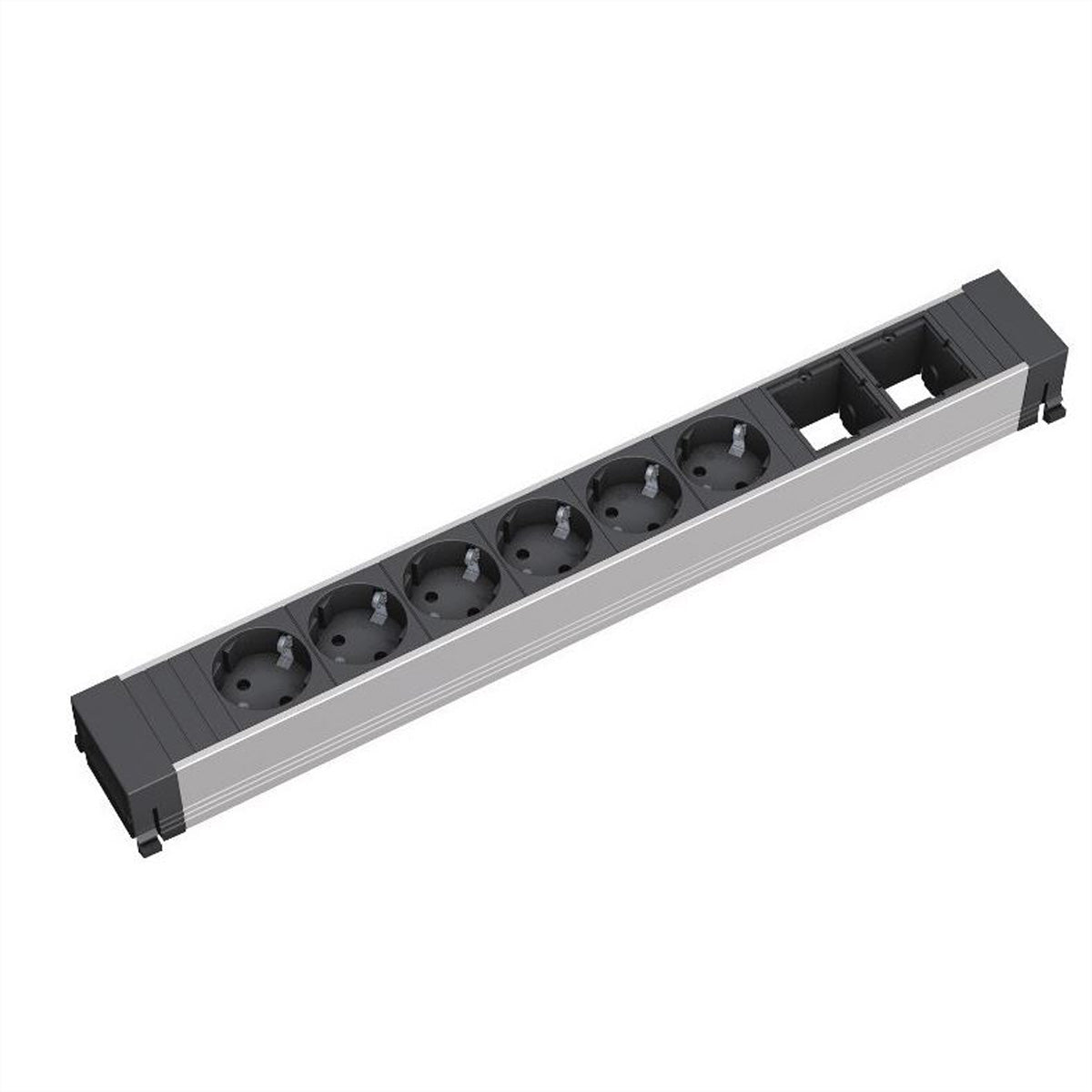 Bachmann Top Frame X-Large Einsatz 6× UTE 2× ABD – Tischanschlussfeld – Schwarz