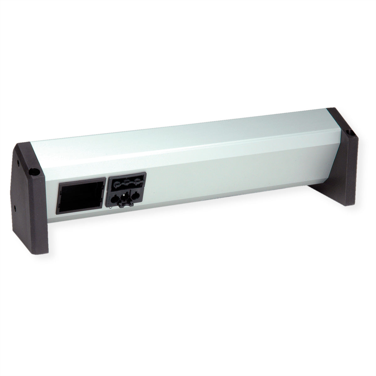 Bachmann Steckdosenleiste, 3×T13, 1×USB‑A 5 V/3,1 A, ohne Schalter, Eingang GST18, 340×80×100 mm – schwarz