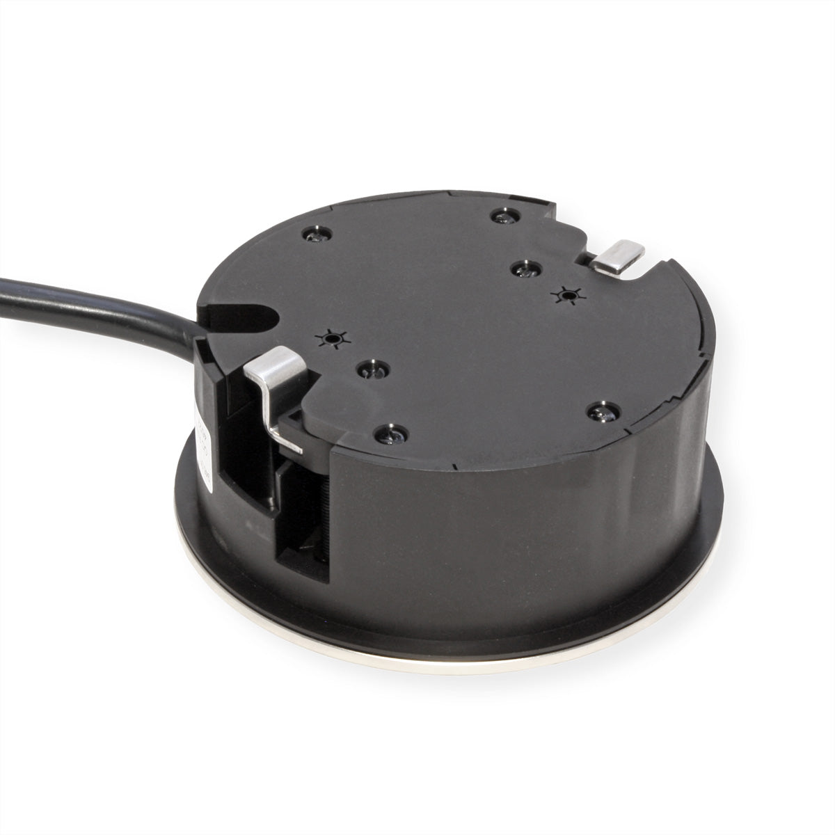 Bachmann TWIST 2 Steckdoseneinheit – 2×Schuko (Typ E/F), Tisch/Einbau, Edelstahl