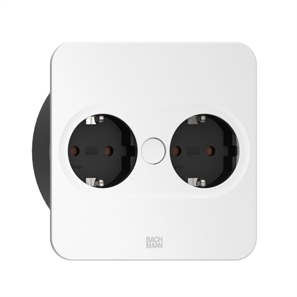 Bachmann TWIST 2 – Einbau-Anschlussfeld, 2× Schuko (Typ F), 2 m, Stecker Schutzkontakt (Typ E/F), IP20