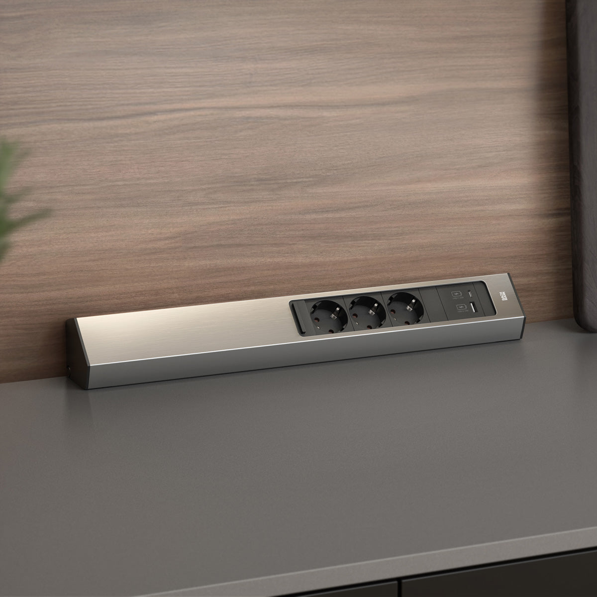 Bachmann Steckdosenleiste – 3×Schuko (Typ E/F), USB-A/USB-C 22 W, 2,0 m, IP20