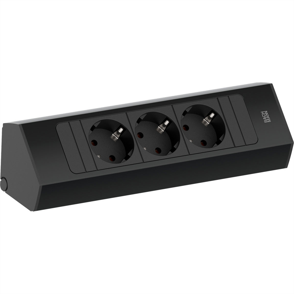 Bachmann CASIA 2 Steckdosenleiste, 3×T13, 2,0 m, IP20, Eingang Schutzkontakt-Stecker Typ E/F – schwarz