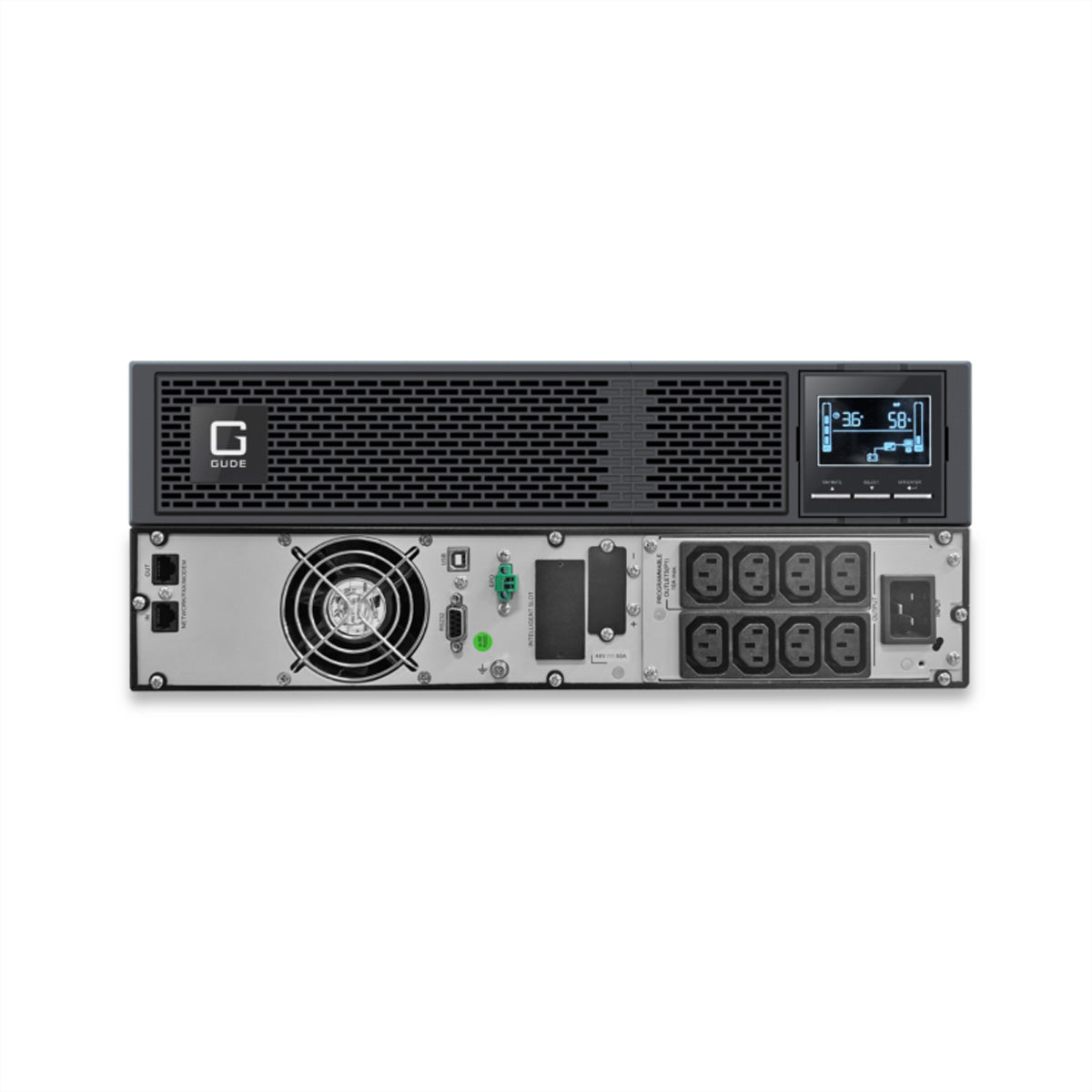 Gude EPB 8810-2 USV 2,0 kVA/2000 W Online – 2U Rack – C13×8, Eingang IEC C20