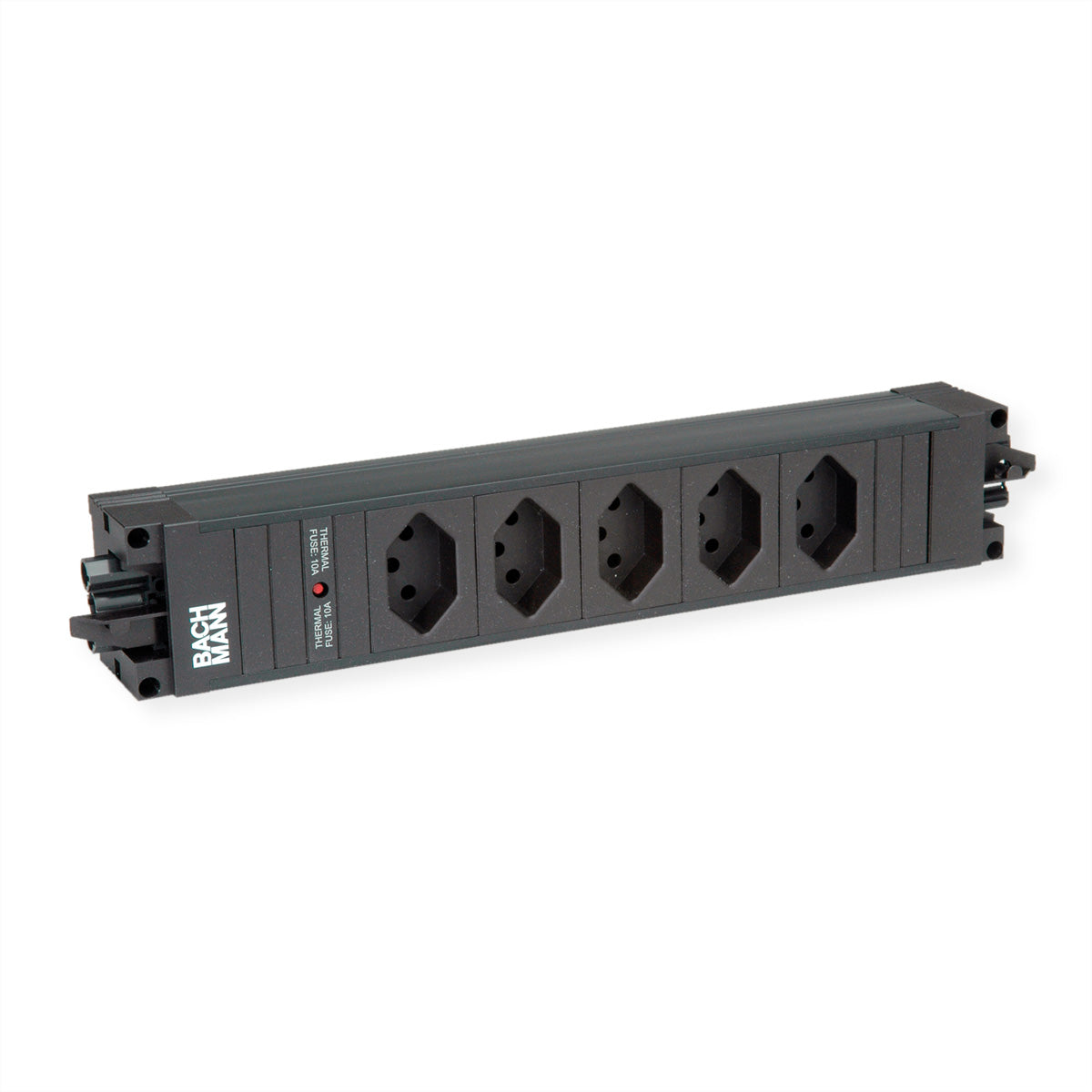 Bachmann STEP BASE – Steckdosenleiste, 5× T13, Stecker GST18, Schwarz