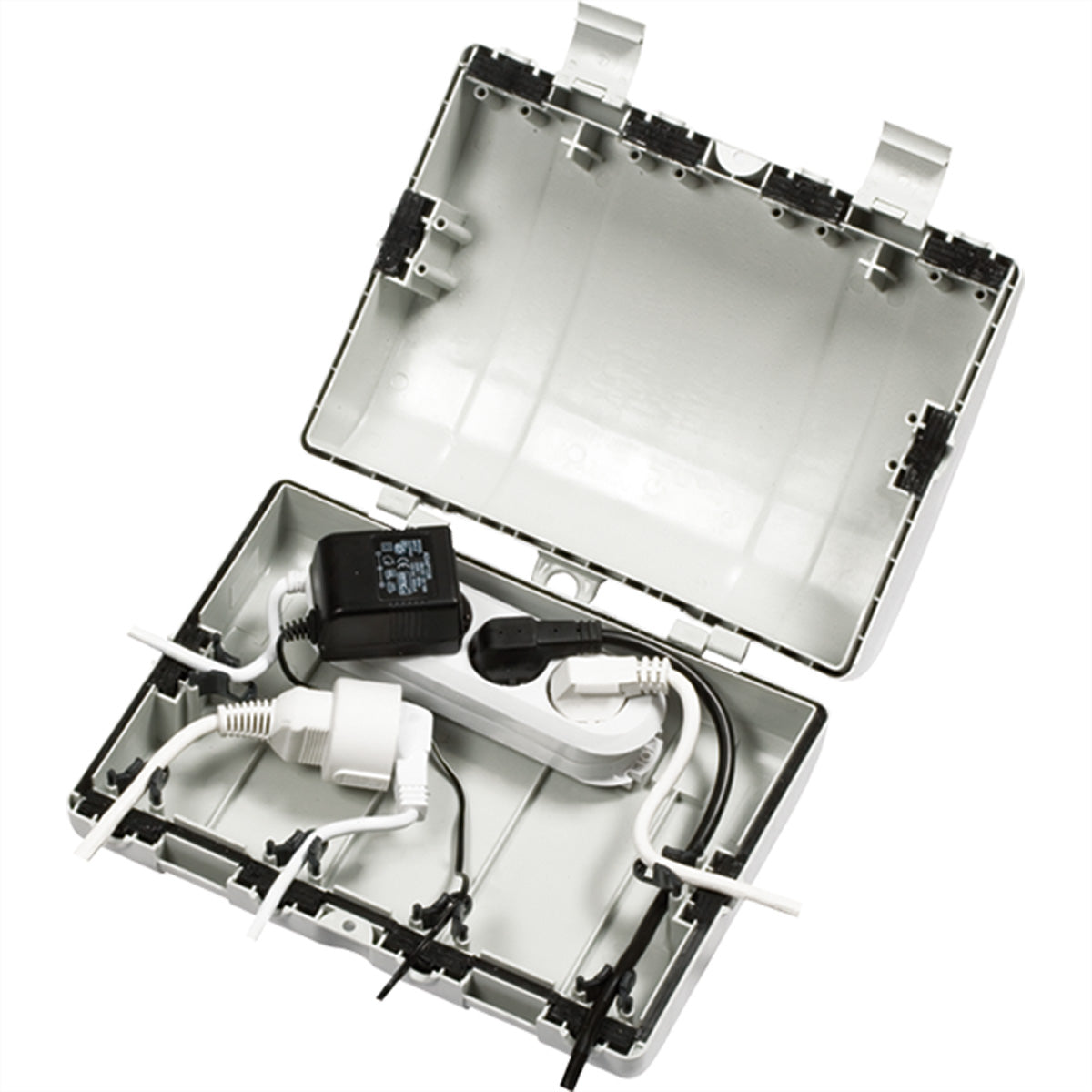 Bachmann SAFEBOX Aussen-Kabelbox, 6×Leitungseinführung, IP64, abschliessbar, 430×235×225 mm – grau
