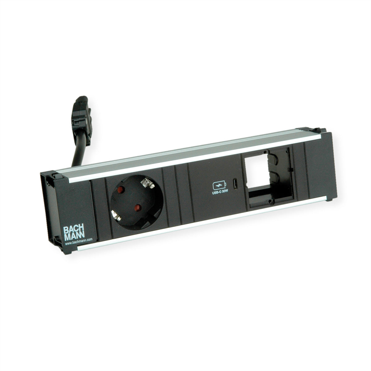 Bachmann CONI Steckdoseneinheit – 1×Schuko (Typ E/F), USB‑C 30 W, Einbau, Wieland GST18