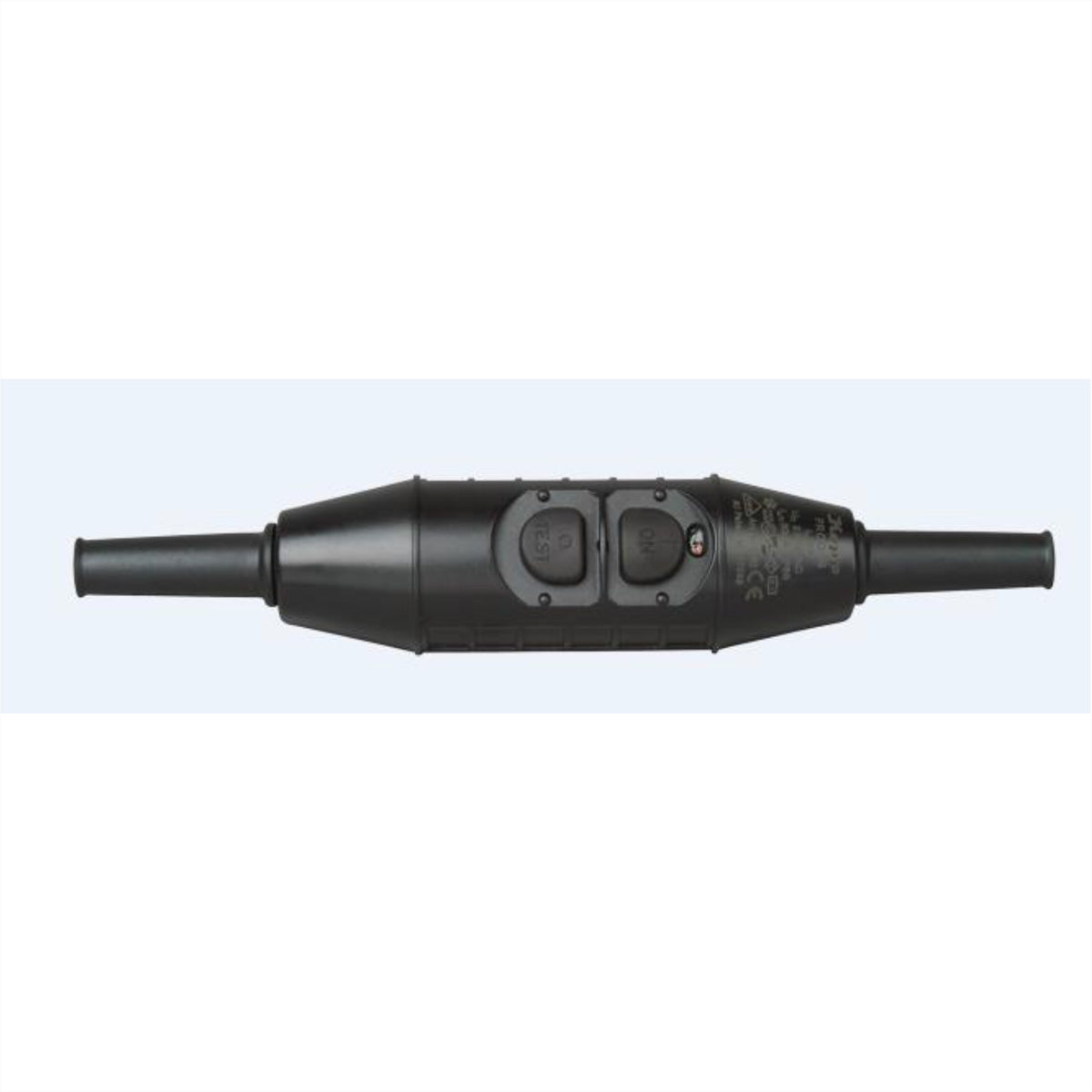 Bachmann FI-Zwischenstecker – 16 A, 30 mA, 230 V, IP55 – Schwarz