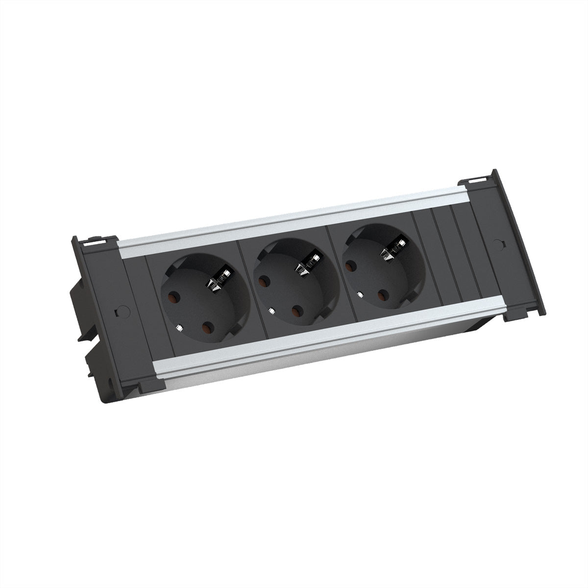 Bachmann KAPSA S – Einbau-Anschlussfeld, 3× Schutzkontakt (CEE 7/3, Typ E/F), 2 m