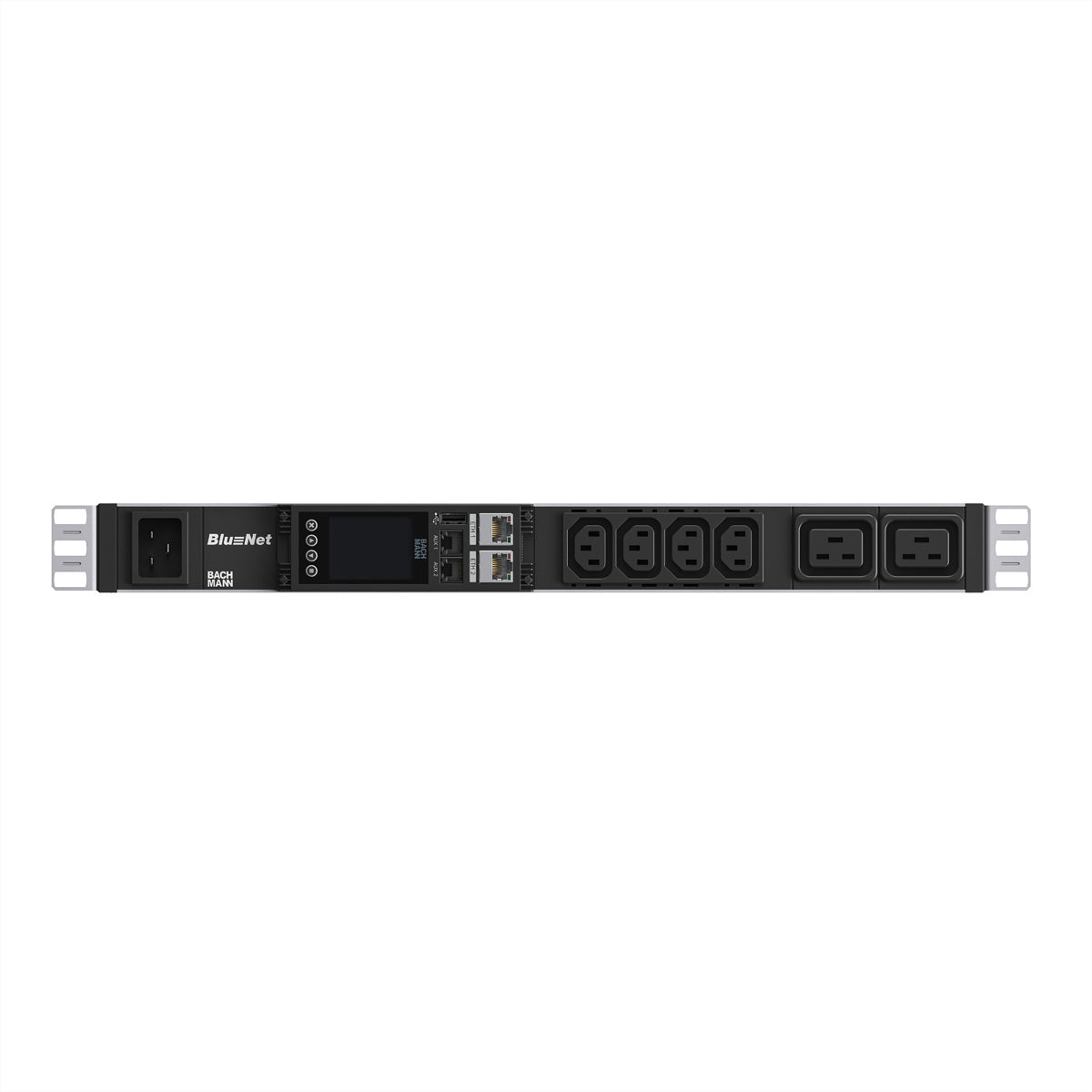 Bachmann BN ESSENTIAL – Rack-PDU Metered, 4× IEC C13 + 2× IEC C19, 16 A, Stecker IEC 60320 C20, 3,6 kW
