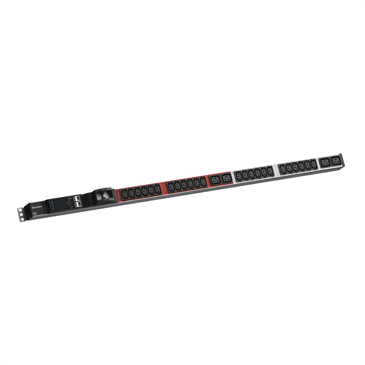 Bachmann BN ESSENTIAL Messbare Steckdosenleiste – C13×24, C19×4, USB‑A×1 – CEE 32A (3P+N+PE) – 3,0 m Kabel