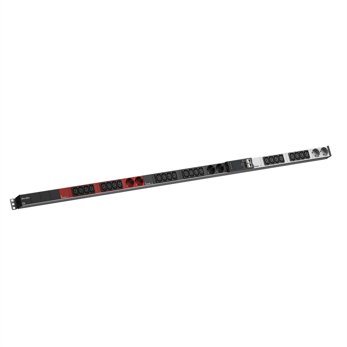 Bachmann BN ESSENTIAL – IP-Steckdosenleiste, 24× IEC C13 + 6× Schuko (Typ F), 3 m, Stecker CEE 16A
