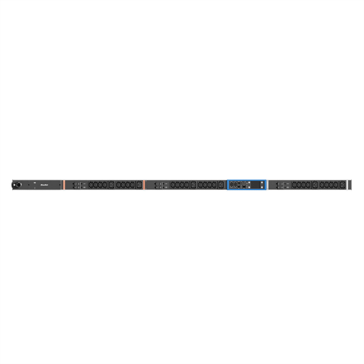 BACHMANN Rack-PDU – Überwacht, 3-ph, Rack 0U, 32 A 400 V, 24×C13 + 6×C19, CEE 32 A/5-polig, 3,0 m