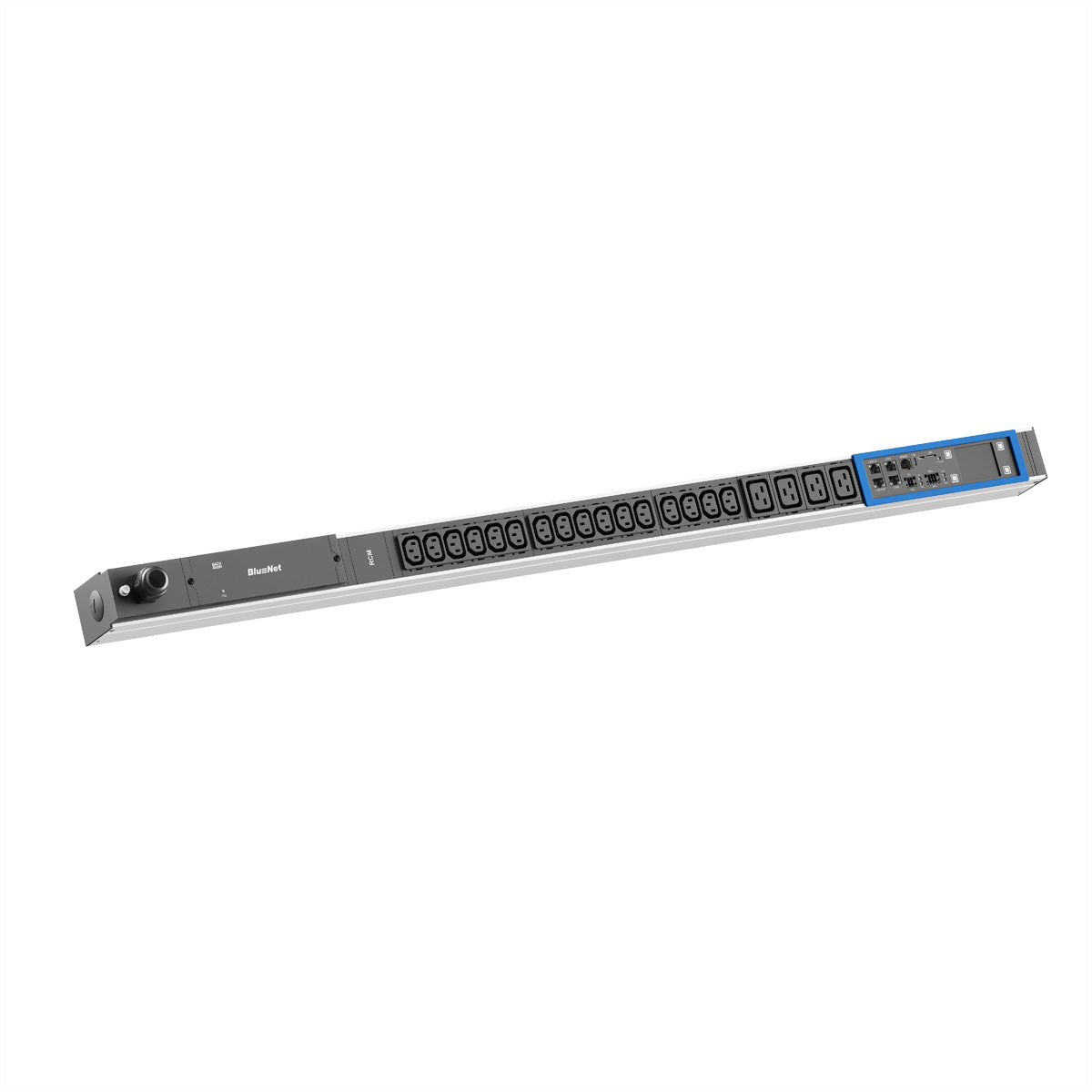 Bachmann BN PRO M RCM Steckdosenleiste C13×16, C19×4, USB-C×1 3,0 m – CEE 16 A Eingang, Metered RCM (Typ B)