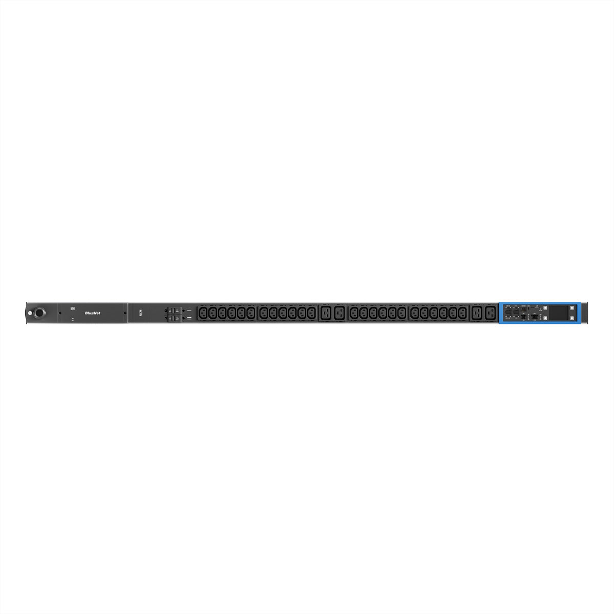 Bachmann BN PRO Rack-PDU Metered 3-phasig 7,2 kW, (24×C13 + 4×C19), Eingang CEE 32 A 3P, 3 m – mehrfarbig