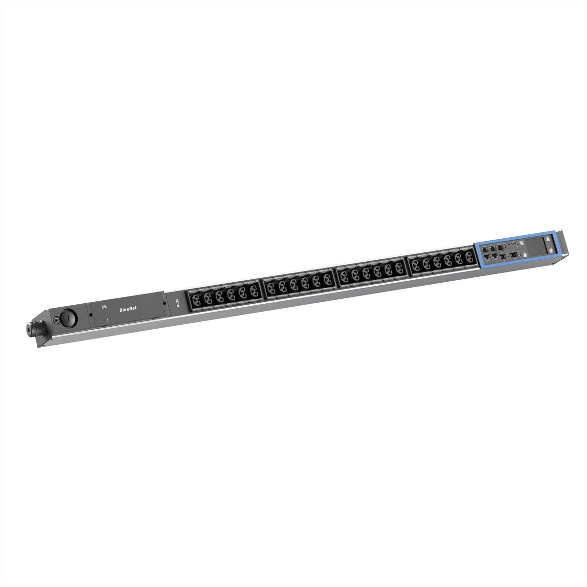 Bachmann BN PRO M+ RCM – IP-Steckdosenleiste, 24× IEC (C13/C15/C19/C21), 3,0 m, Stecker CEE 16 A, RCM Typ B