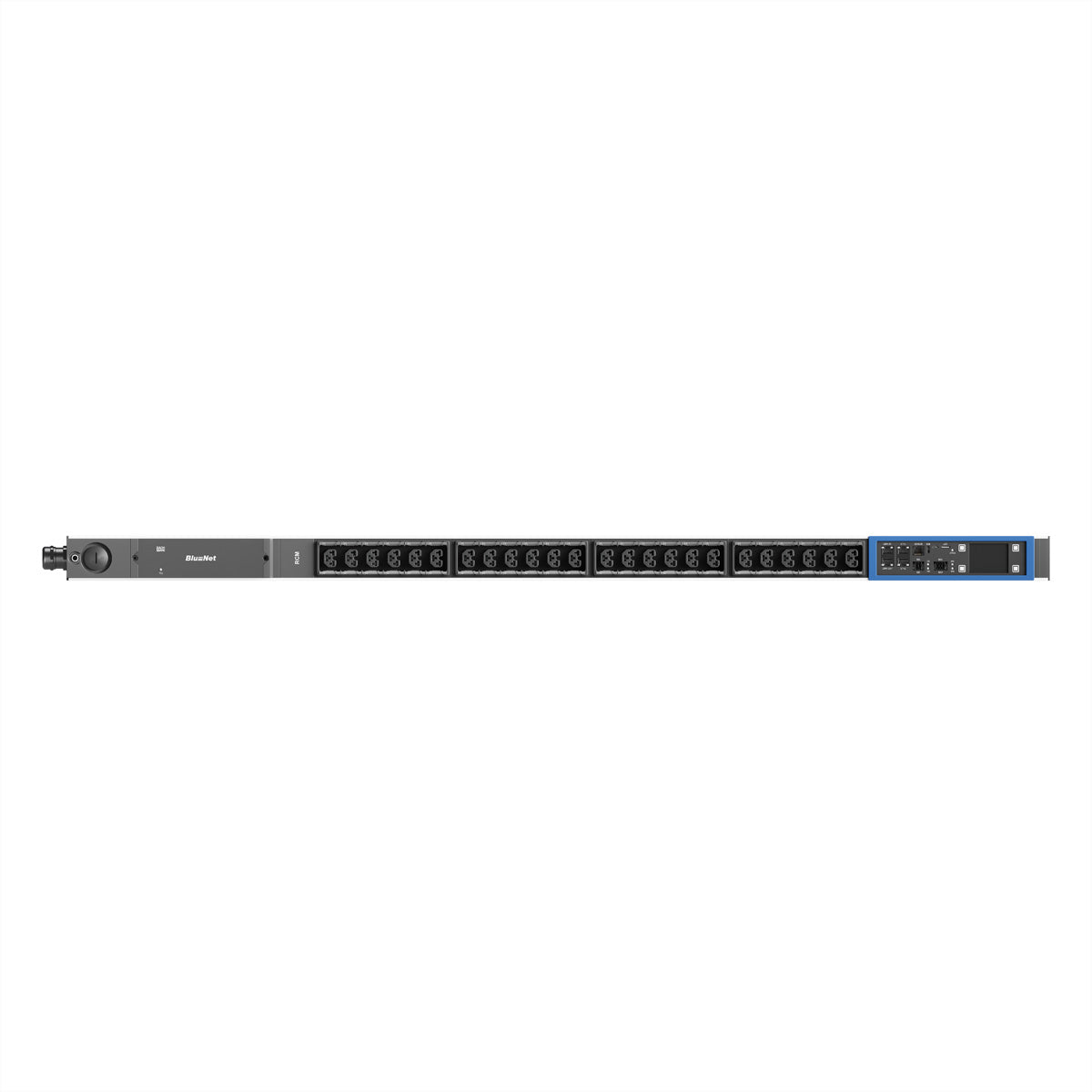 Bachmann BN PRO M+ RCM – IP-Steckdosenleiste, 24× IEC (C13/C15/C19/C21), 3,0 m, Stecker CEE 16 A, RCM Typ B