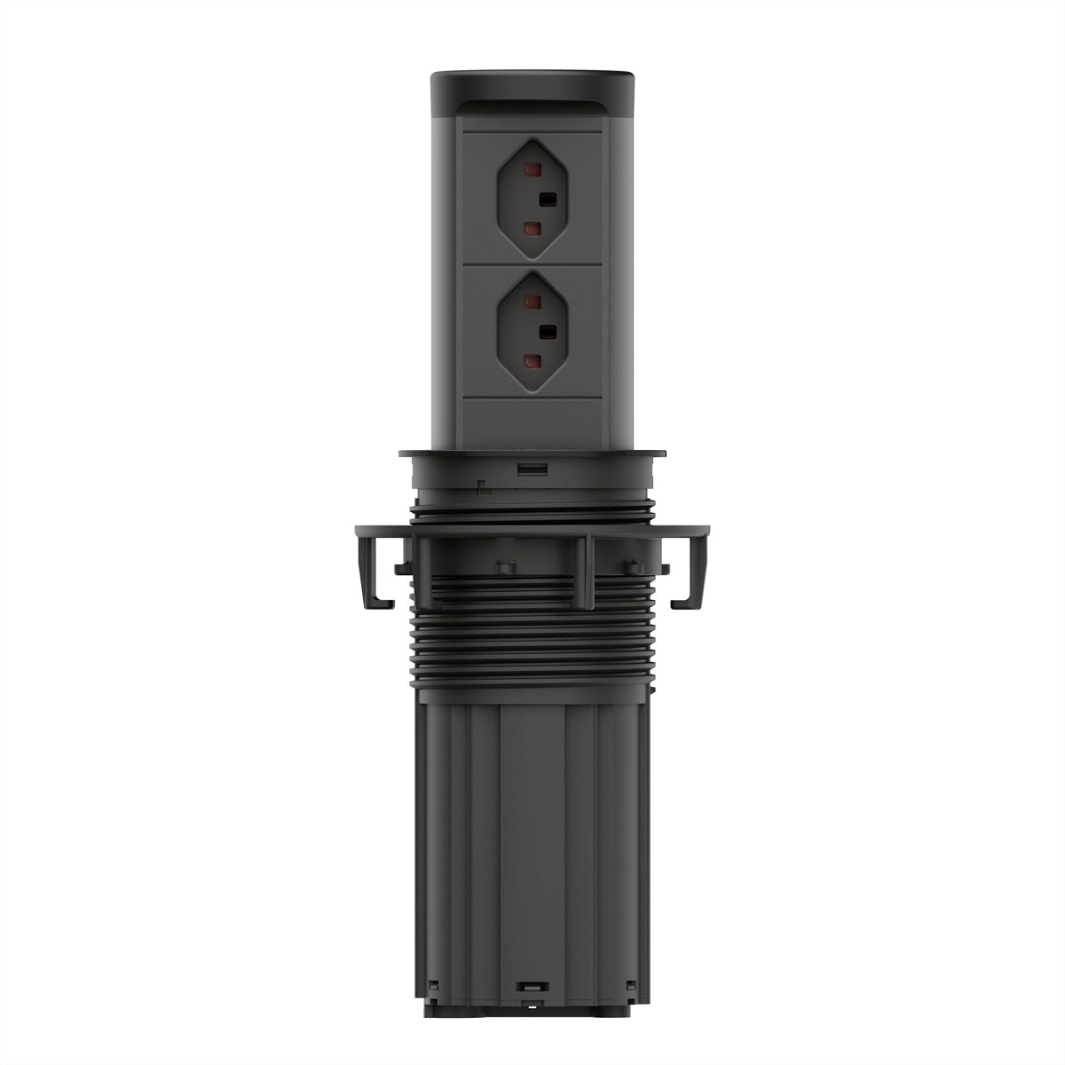 Bachmann ELEVATOR 2 Einbausteckdosenleiste, 2×T13, Einbau, 0,5 m, IP44 – Schwarz