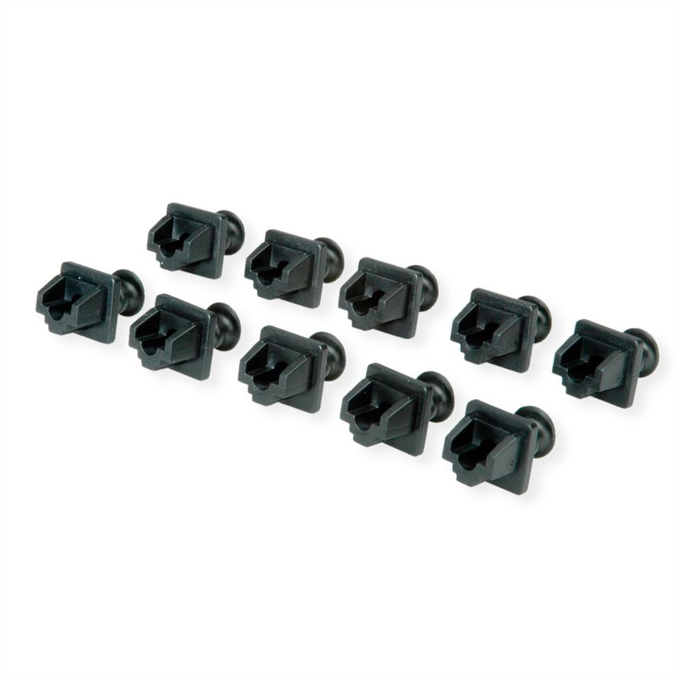 VALUE RJ-45 Buchsen-Abdeckung – 10er Set, Schwarz, PVC, für RJ-45 Buchsen
