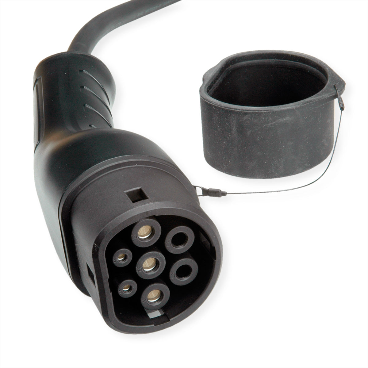 ROLINE Typ 2 Ladekabel Stromkabel – Typ 2–Typ 2, 7,5 m, 3-phasig, 16 A, 11 kW, spiralförmig