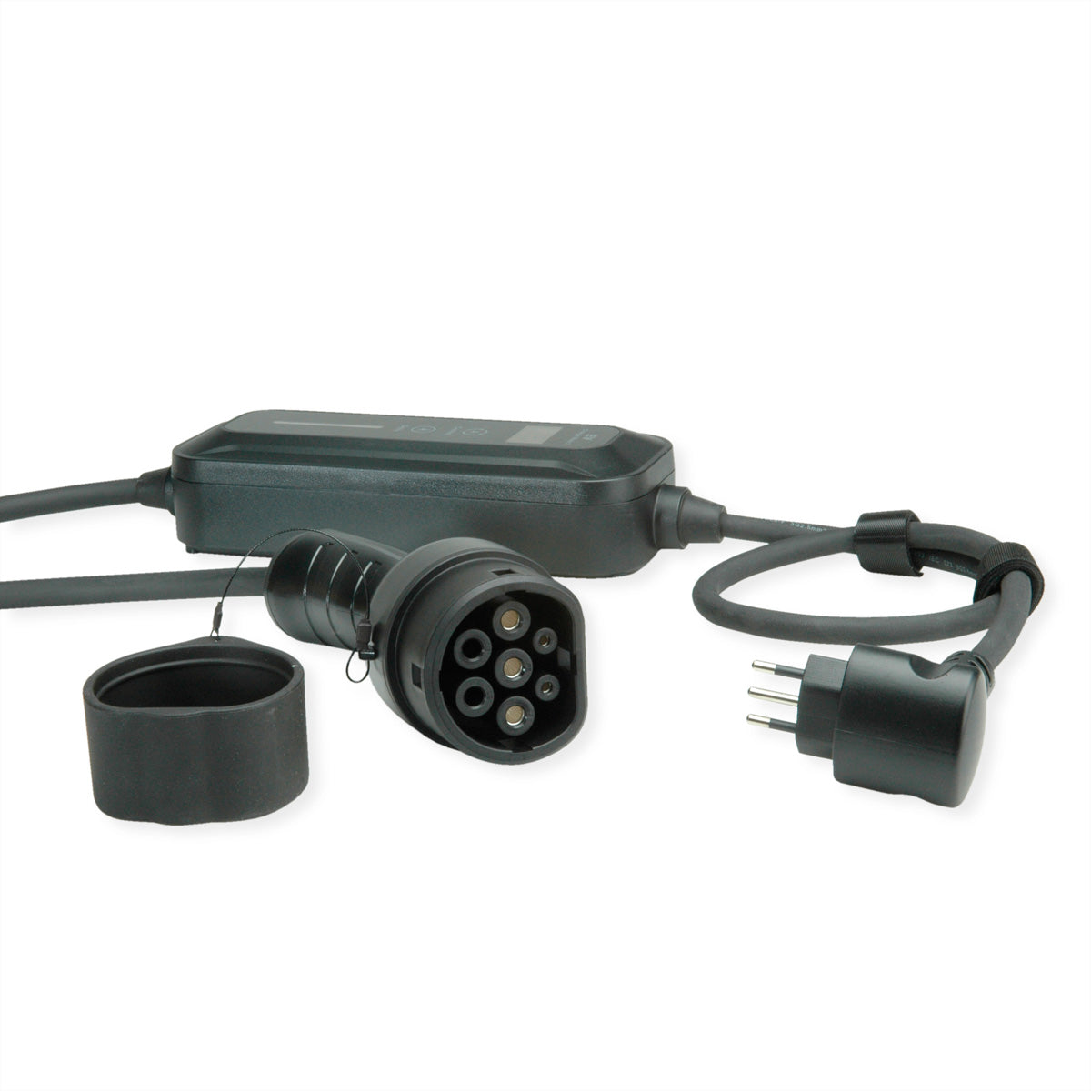 ROLINE Elektroauto-Ladekabel Stromkabel – CEI23-50 (Typ L)–Typ 2, Mode 2, 7,5 m, 1-phasig 10 A 2,3 kW, IP54
