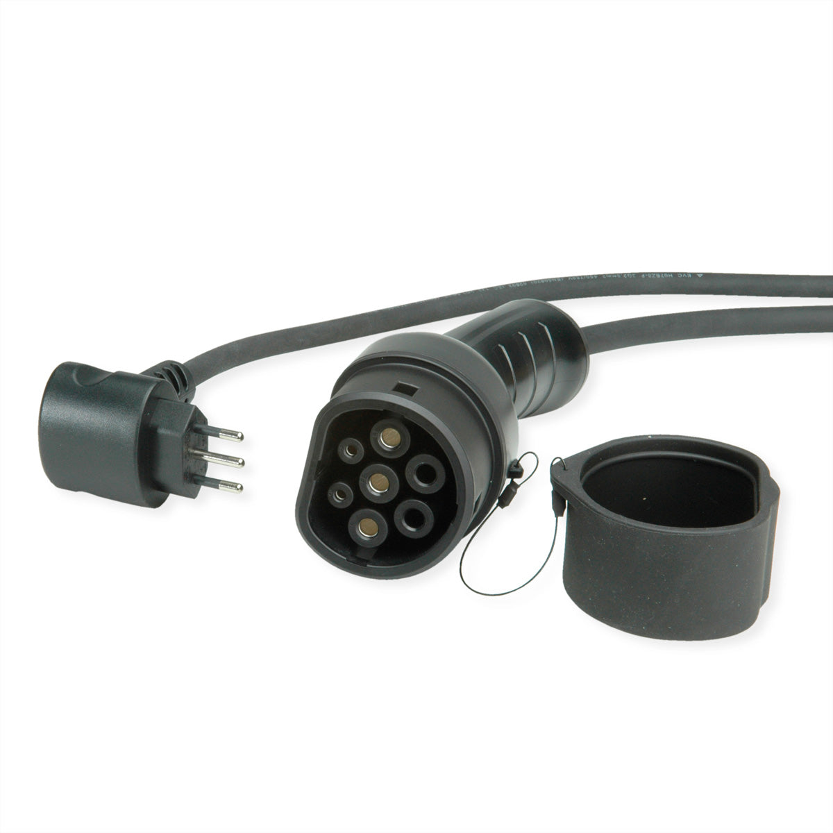 ROLINE E-Auto-Ladekabel 2300 W – Mode 2, einphasig – CEI23-50 (Typ L) & Typ 2, 3 m – für Typ-2-Fahrzeuge