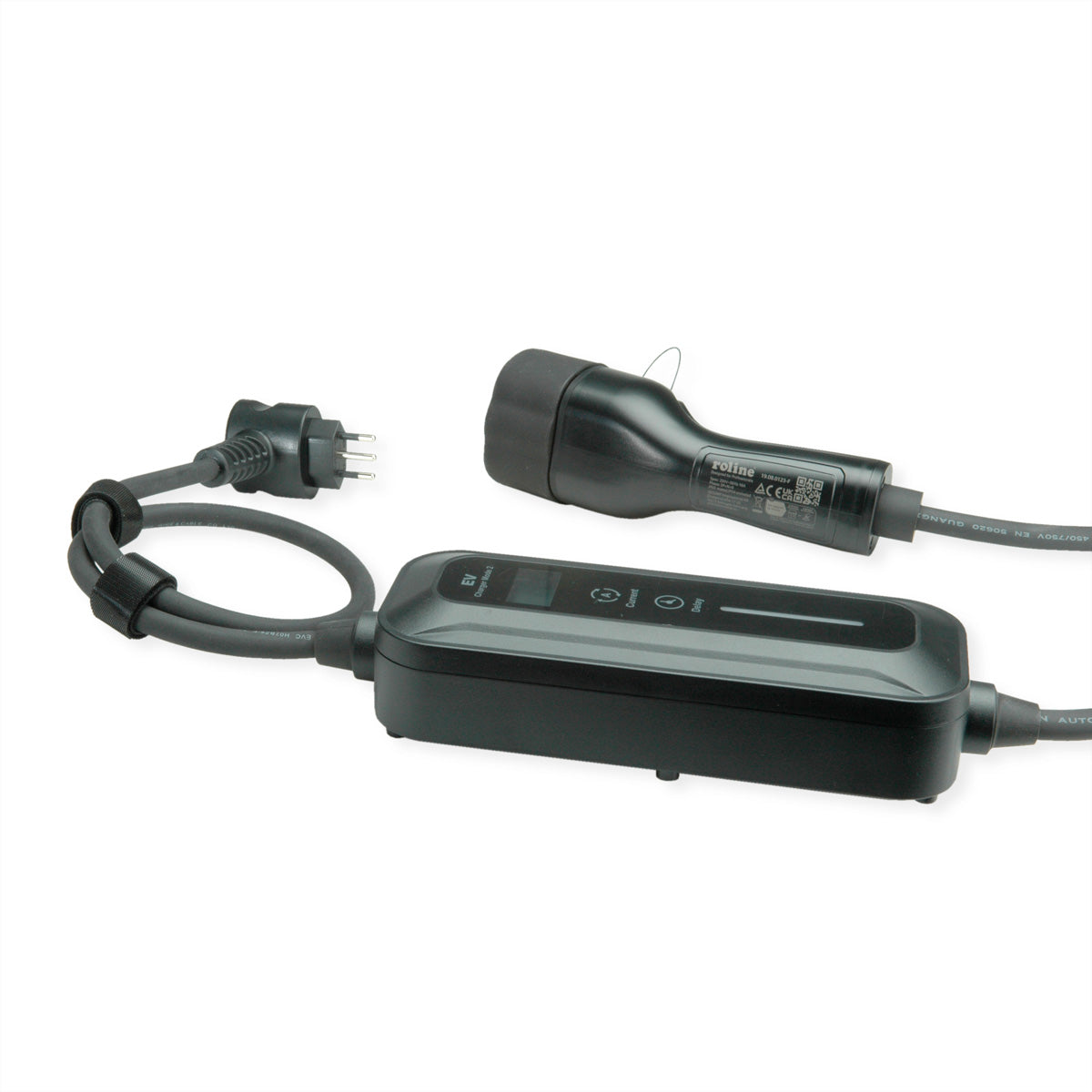 ROLINE Elektroauto-Ladekabel Stromkabel – CEI23-50 (Typ L)–Typ 2, Mode 2, 7,5 m, 1-phasig 10 A 2,3 kW, IP54