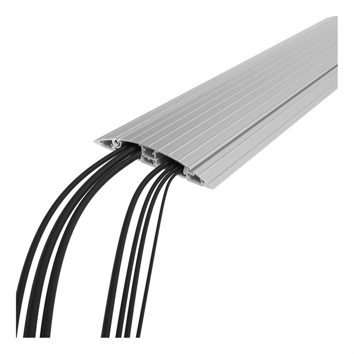 Dataflex Addit – Kabelschutz, 150 cm, Aluminium, 2 Kanäle, bis 500 kg, Silber