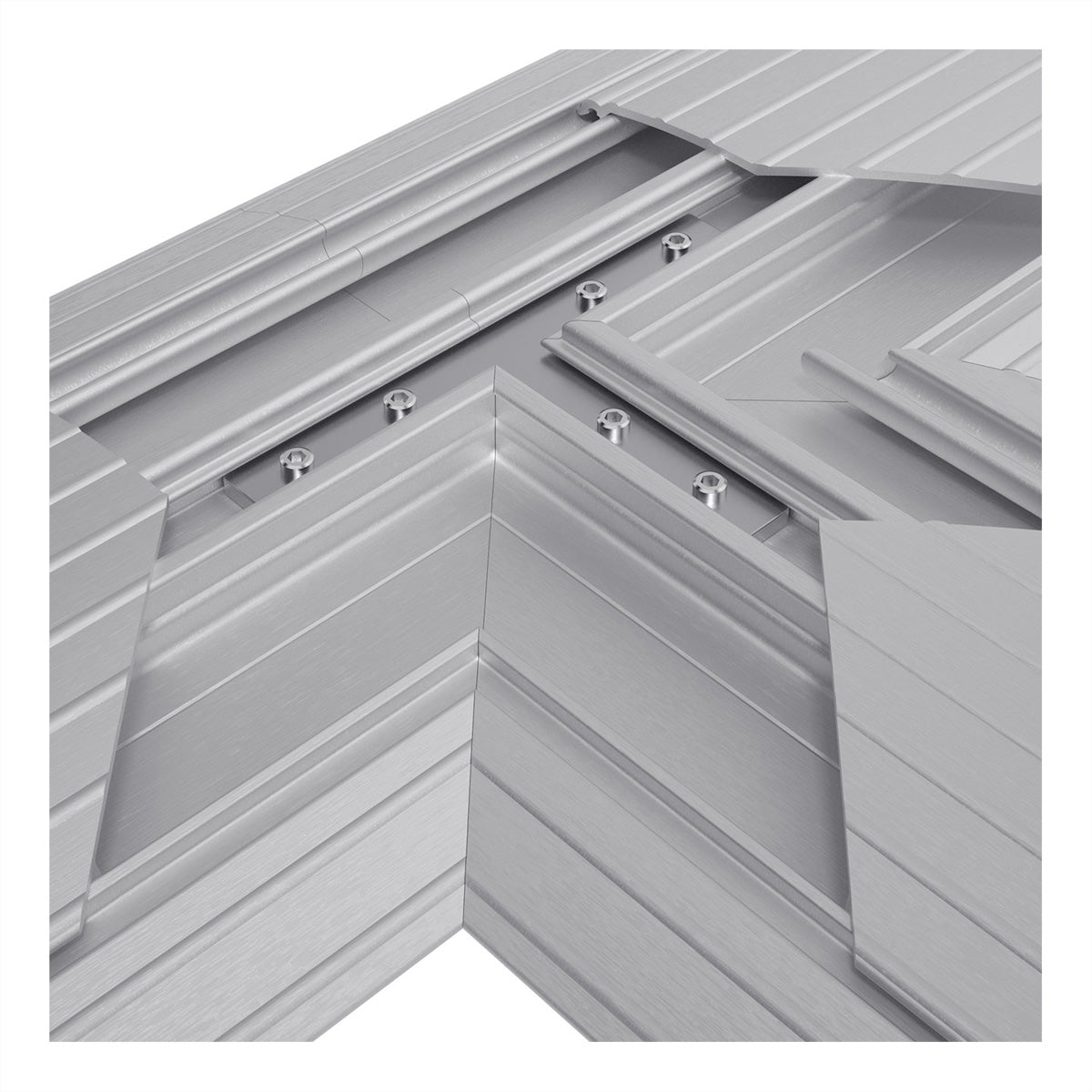 Dataflex Addit 462 – Kabelschutz T-Verbindung, Aluminium, 2 Kabelkanäle, 500 kg, Silber