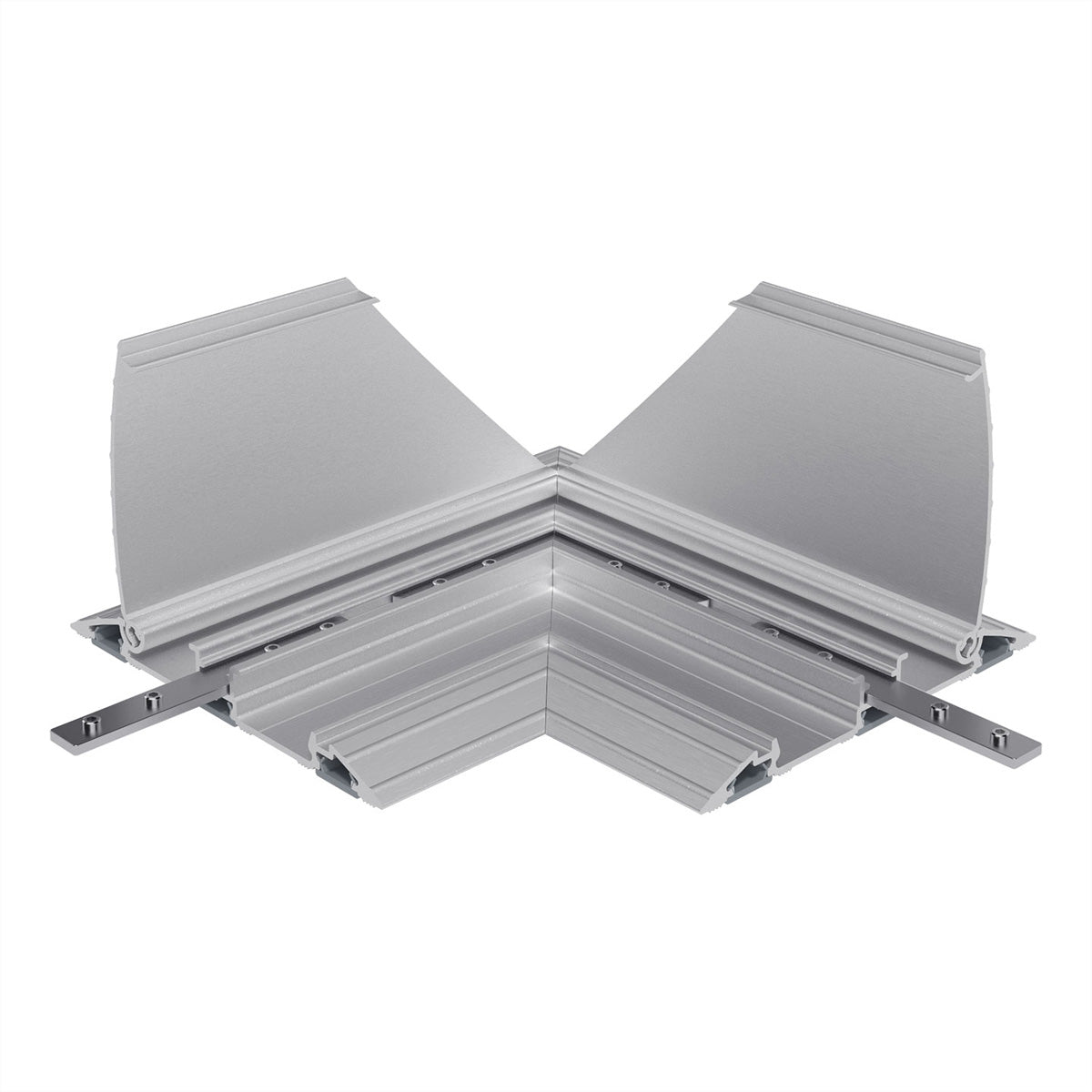 Dataflex Addit Eckverbindung – 203×203×20 mm – Aluminium – Silber