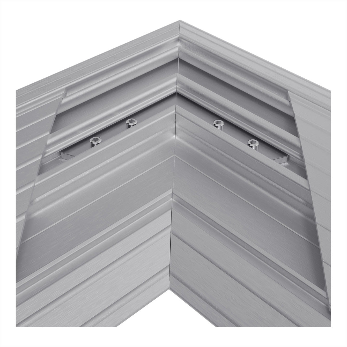 Dataflex Addit Eckverbindung – 203×203×20 mm – Aluminium – Silber