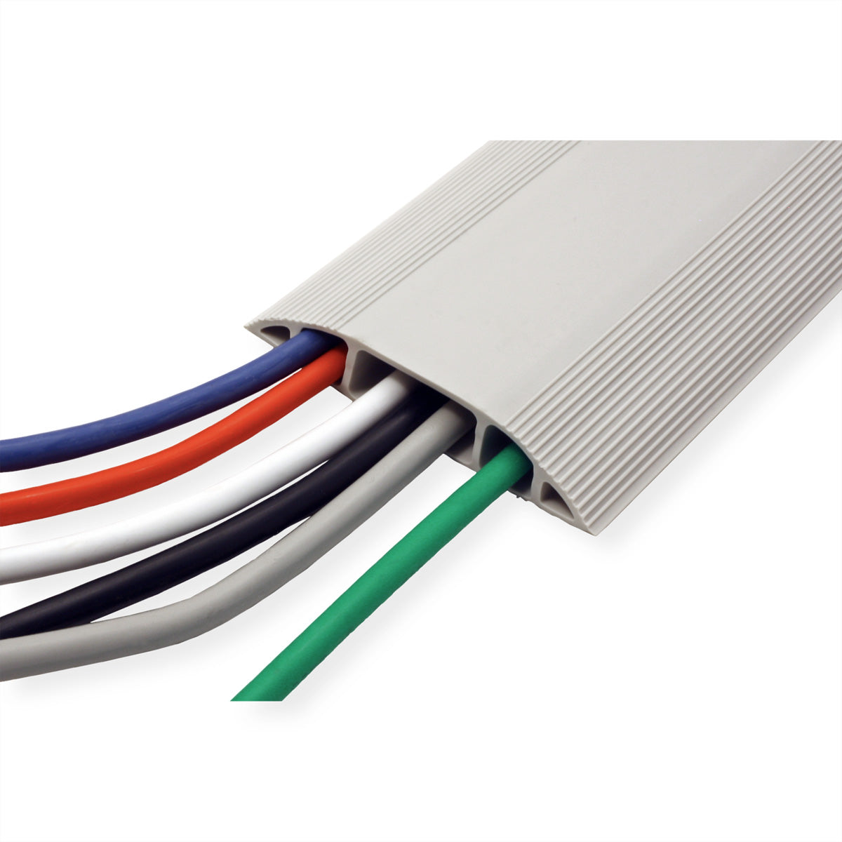 Dataflex Kabelbrücke – 3 m – Aussen 83 × 15 mm – PVC – Grau, 3 Kanäle, selbstklebend, 1 Stk.