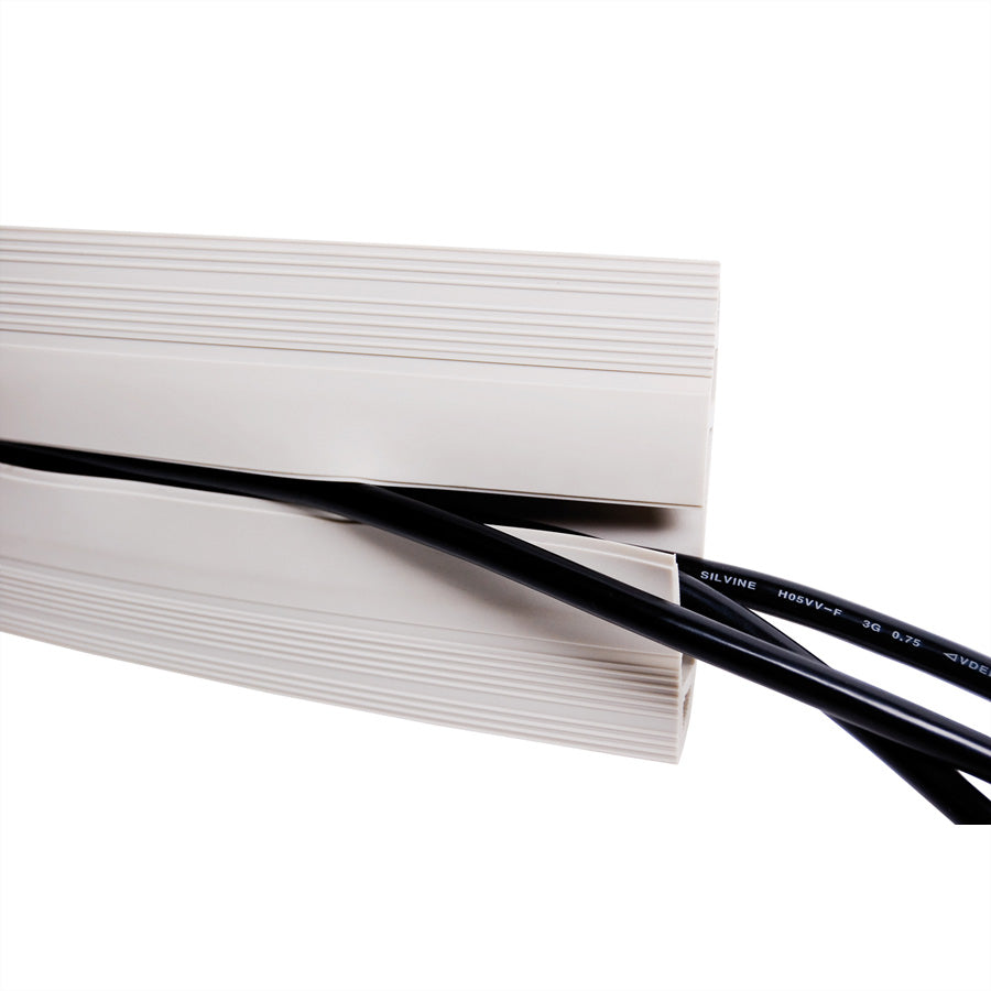 Dataflex Kabelbrücke – 3 m – Aussen 83 × 15 mm – PVC – Grau, 3 Kanäle, selbstklebend, 1 Stk.