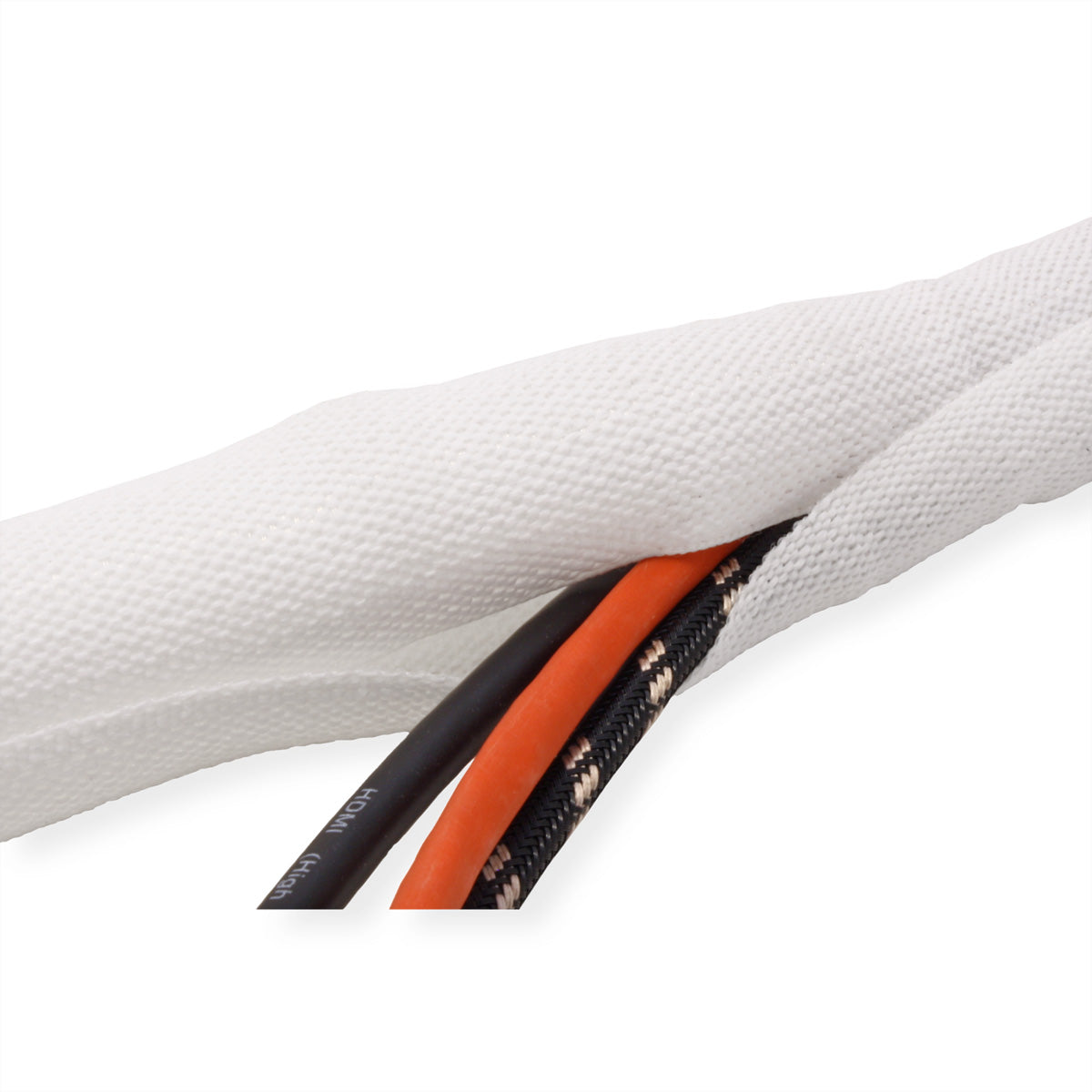 VALUE Kabelschlauch, Ø 25 mm × 2,5 m, selbsteinrollend – weiss