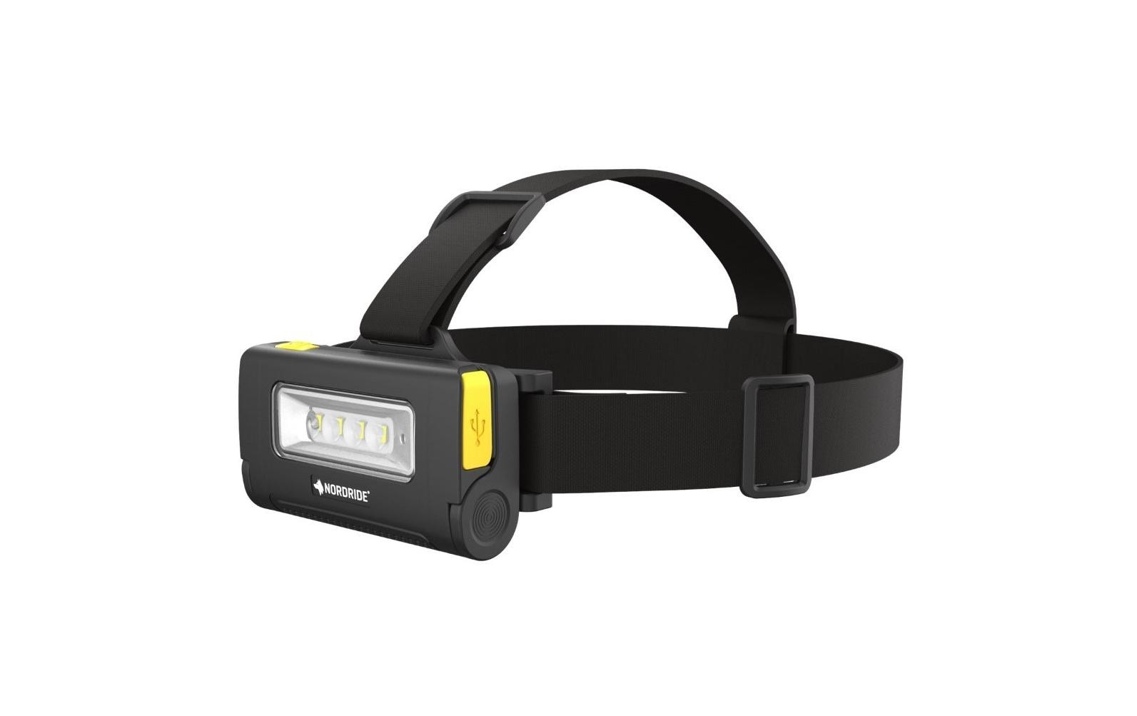 NORDRIDE Stirnlampe – 250 lm, 180 m, IP65, Laufzeit 8 h – Schwarz