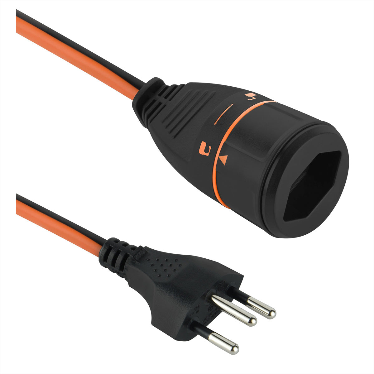 Oem Lockxtend Verlängerungskabel – Flachstecker T12–Lock-Kupplung T13, 10 m, Orange