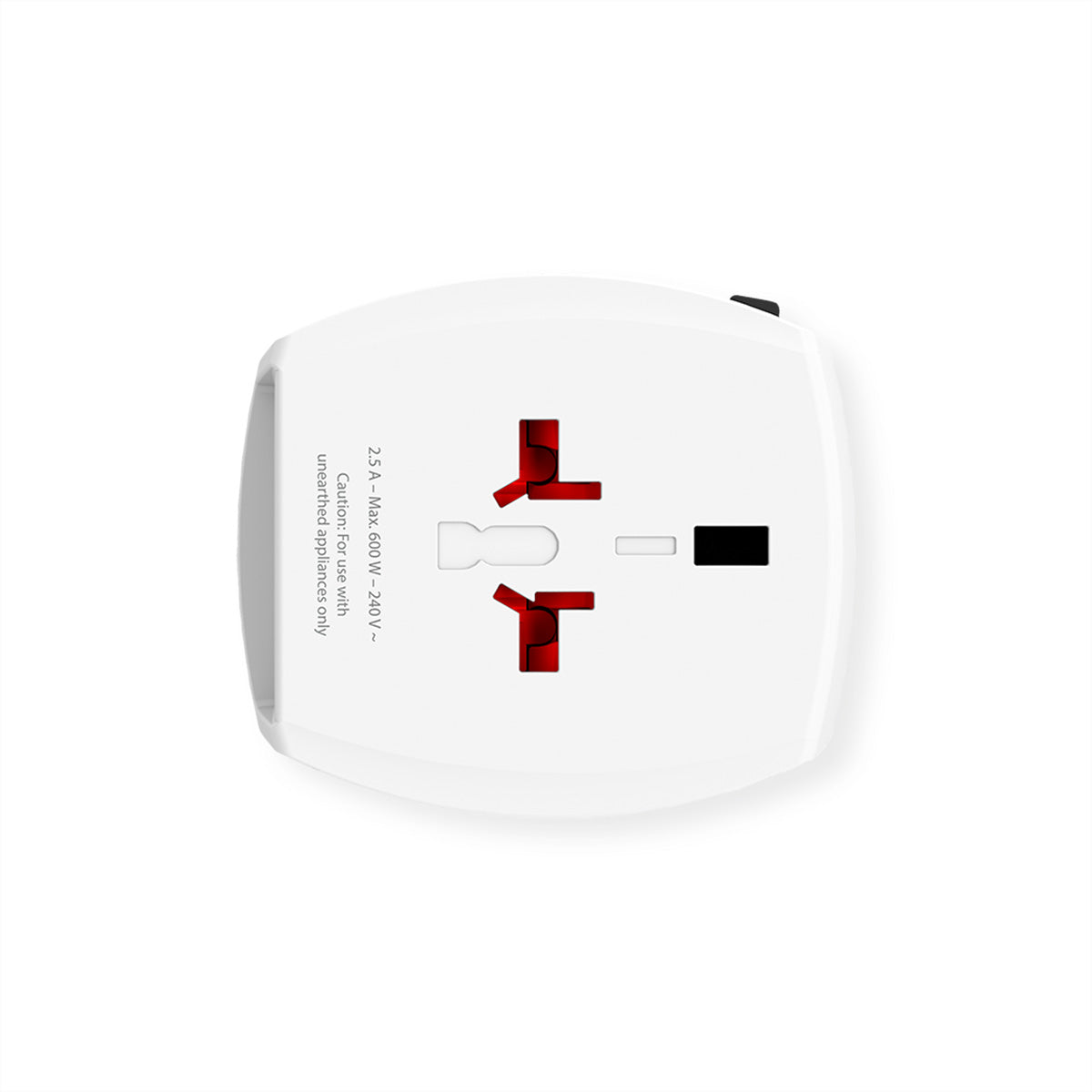 SKROSS MUV Reiseadapter 2-polig – 2× USB-A, 5 V/2,4 A (geteilt) – für weltweite Steckdosen – Weiss