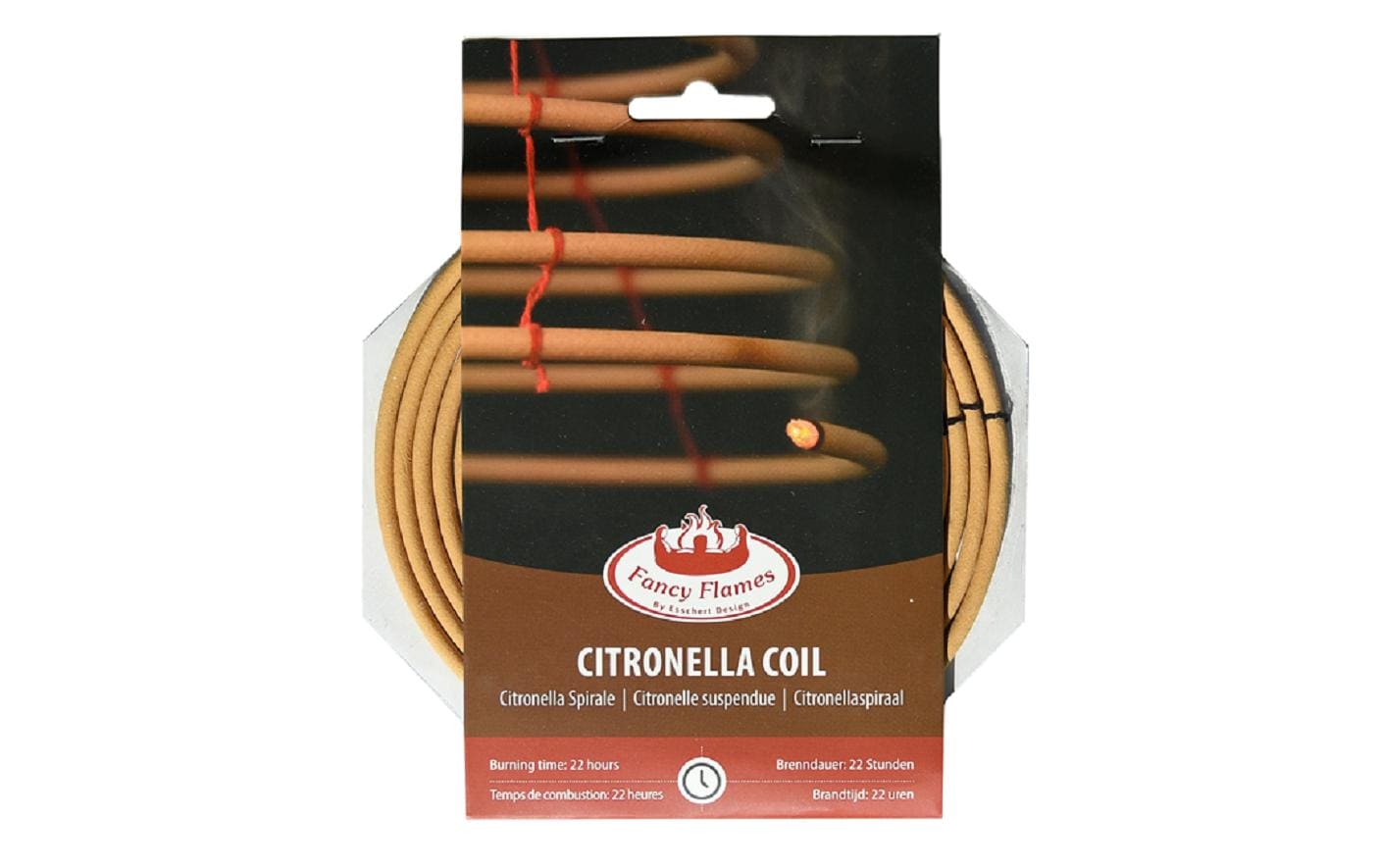 Esschert Design FF449 Citronella Spirale hängend Insektenfalle – 16,8 × 11,5 cm – Braun – für Mücken