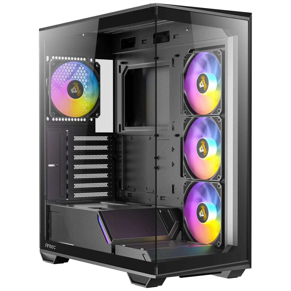 Antec Constellation C3 – PC-Gehäuse (Midi-Tower) – ATX, 4×ARGB-Lüfter, Type-C 3.2 Gen 2, Schwarz
