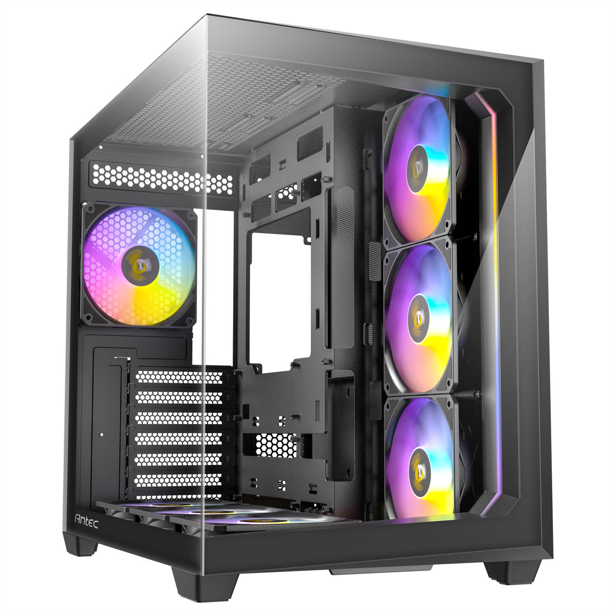 Antec Constellation C5 ARGB – Midi-Tower PC-Gehäuse, 7×ARGB-Lüfter, 270° Glas, USB-C 3.2 Gen 2, Schwarz