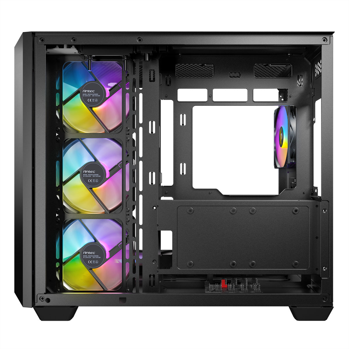 Antec Constellation C5 ARGB – Midi-Tower PC-Gehäuse, 7×ARGB-Lüfter, 270° Glas, USB-C 3.2 Gen 2, Schwarz