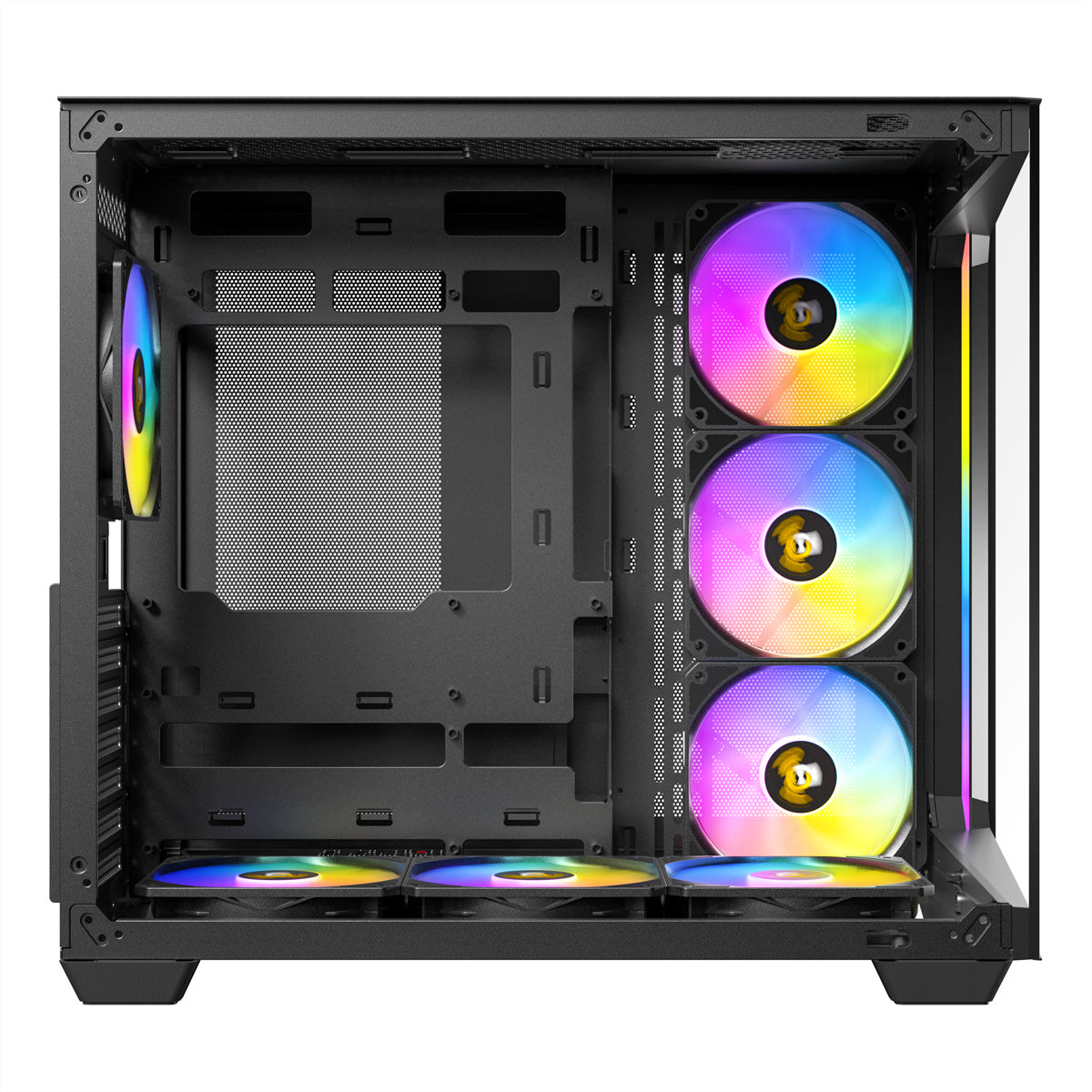 Antec Constellation C5 ARGB – Midi-Tower PC-Gehäuse, 7×ARGB-Lüfter, 270° Glas, USB-C 3.2 Gen 2, Schwarz