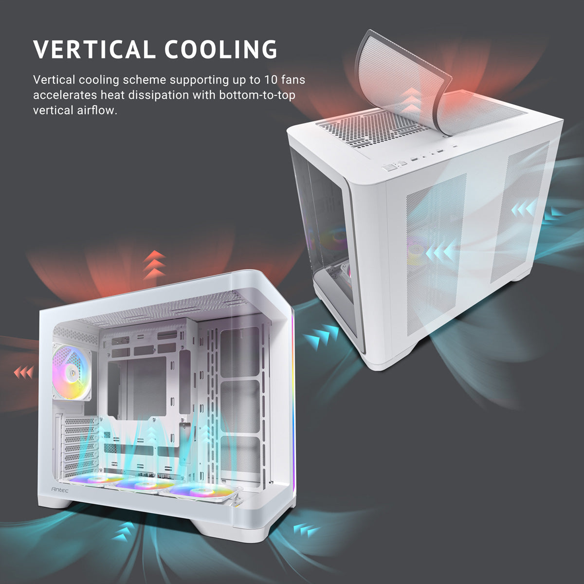 Antec Constellation C5 Curve – PC-Gehäuse Midi-Tower – 4×120 mm Lüfter, USB-C 3,2 Gen2, 360 mm Radiator