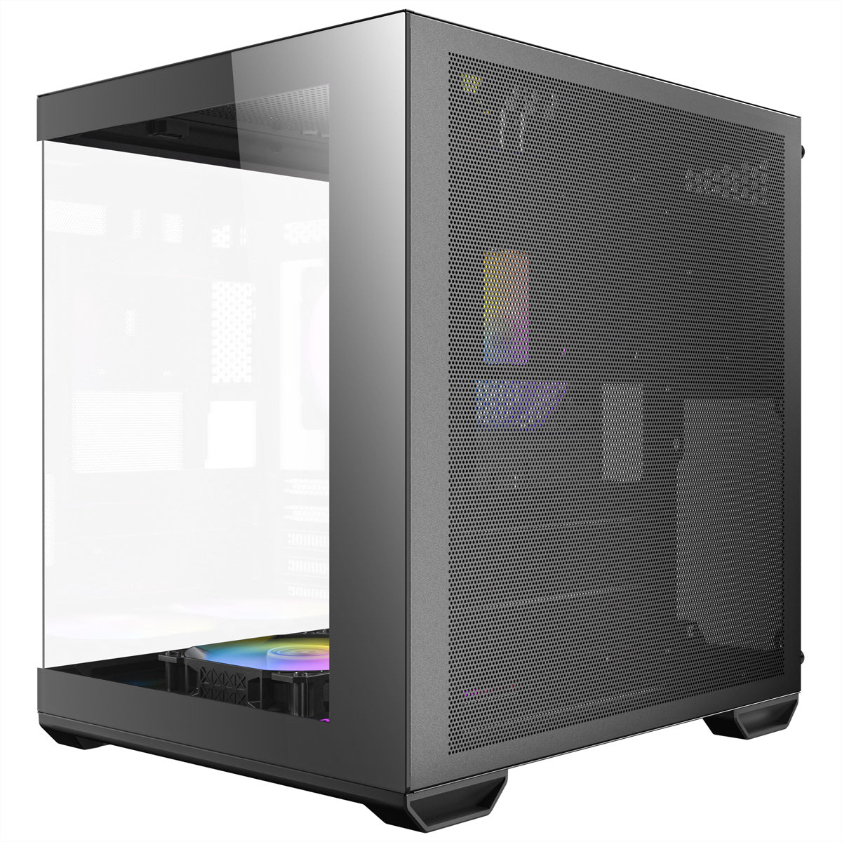 Antec CX60M – PC-Gehäuse (Mini Tower, micro-ATX) – Schwarz, 5 Erweiterungsslots, 3×2,5", 1×3,5", USB-C 10 Gbit