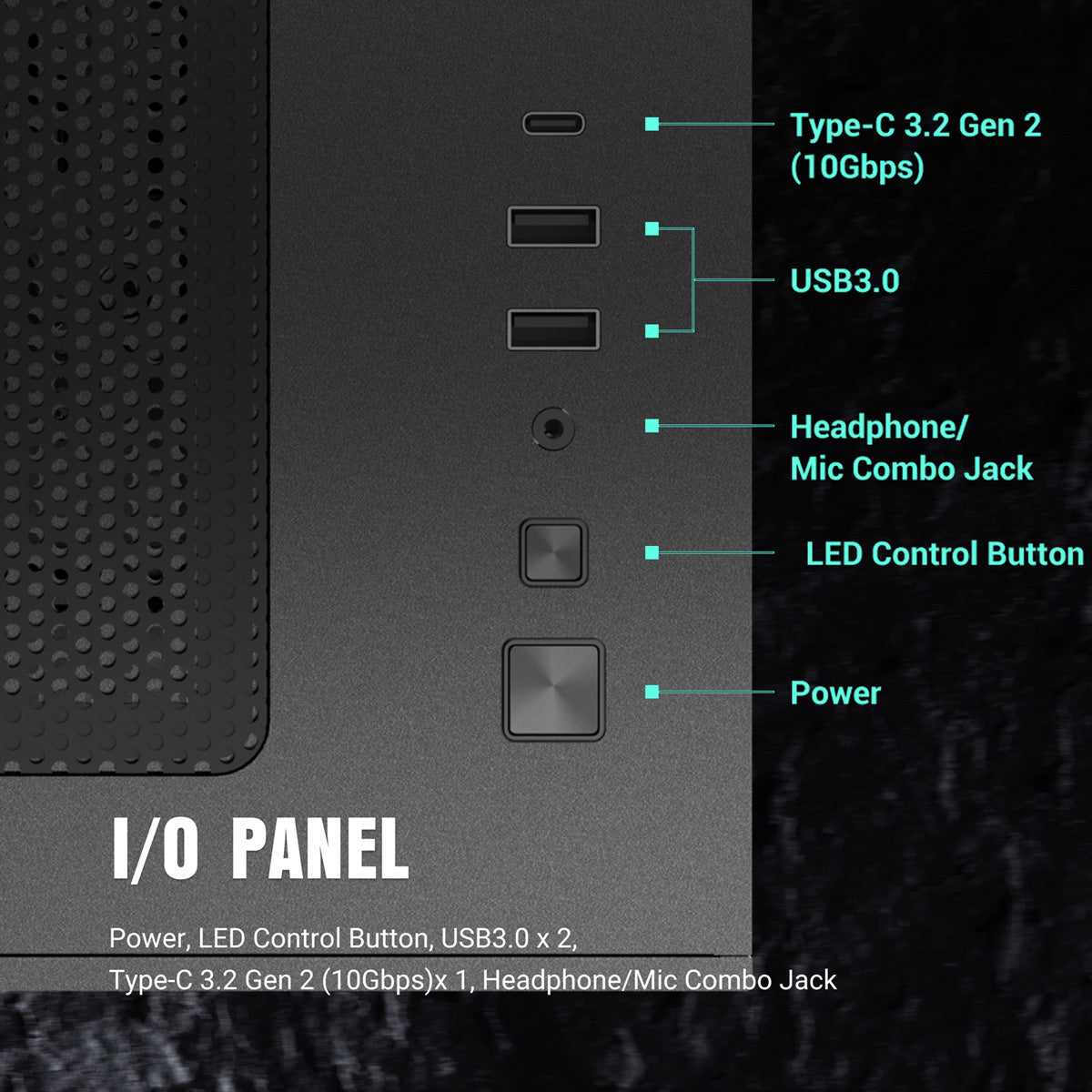 Antec CX60M – PC-Gehäuse (Mini Tower, micro-ATX) – Schwarz, 5 Erweiterungsslots, 3×2,5", 1×3,5", USB-C 10 Gbit
