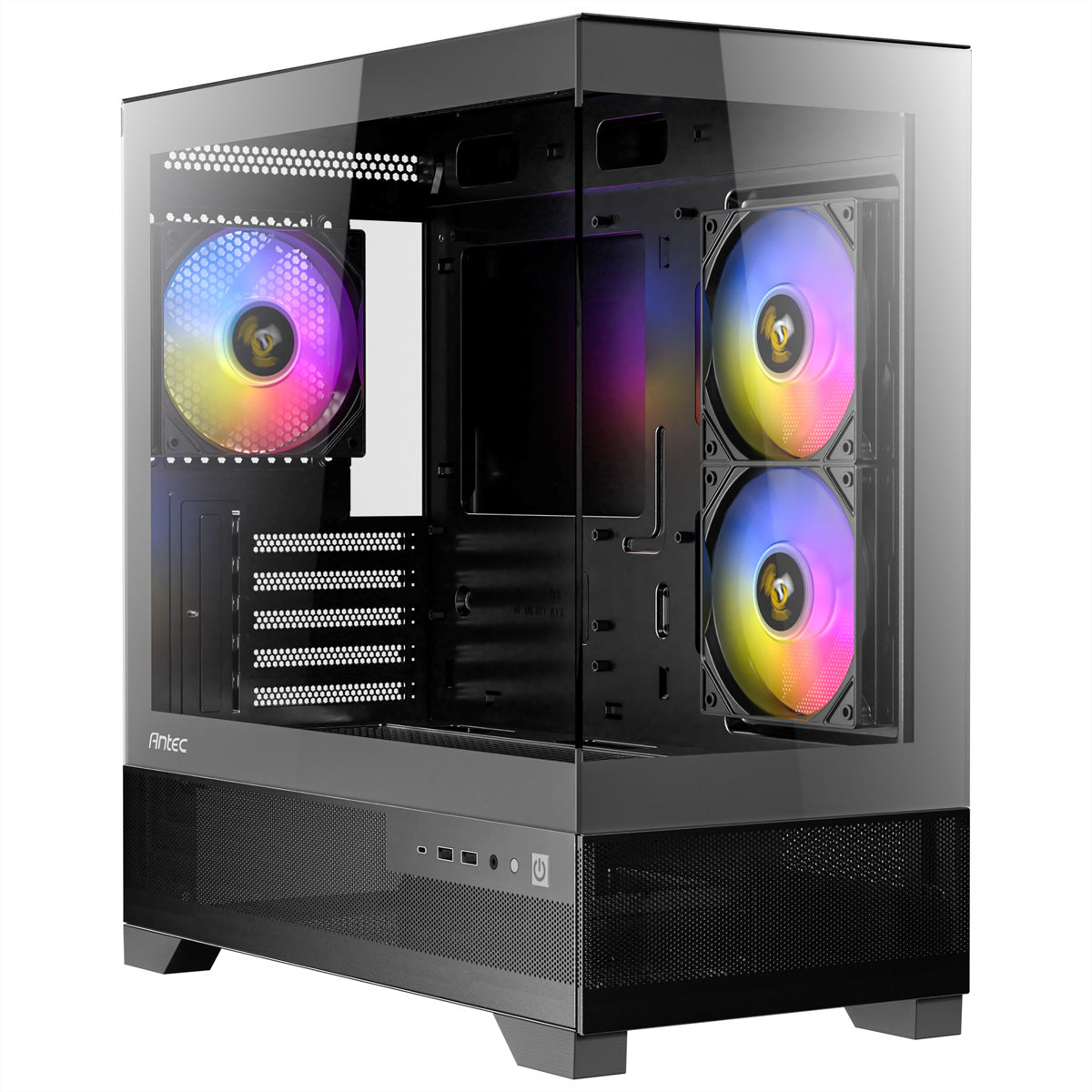 Antec CX500M ARGB Tower – Micro-ATX, gehärtetes Glas, 3x 120 mm ARGB Lüfter, USB-C 3,2 Gen 2