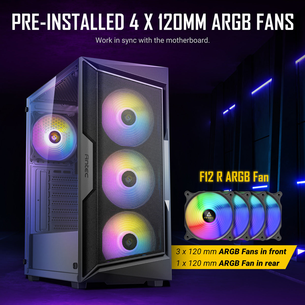 Antec AX61 Elite – PC-Gehäuse (Midi-Tower) – für ATX, micro ATX, ITX, Schwarz