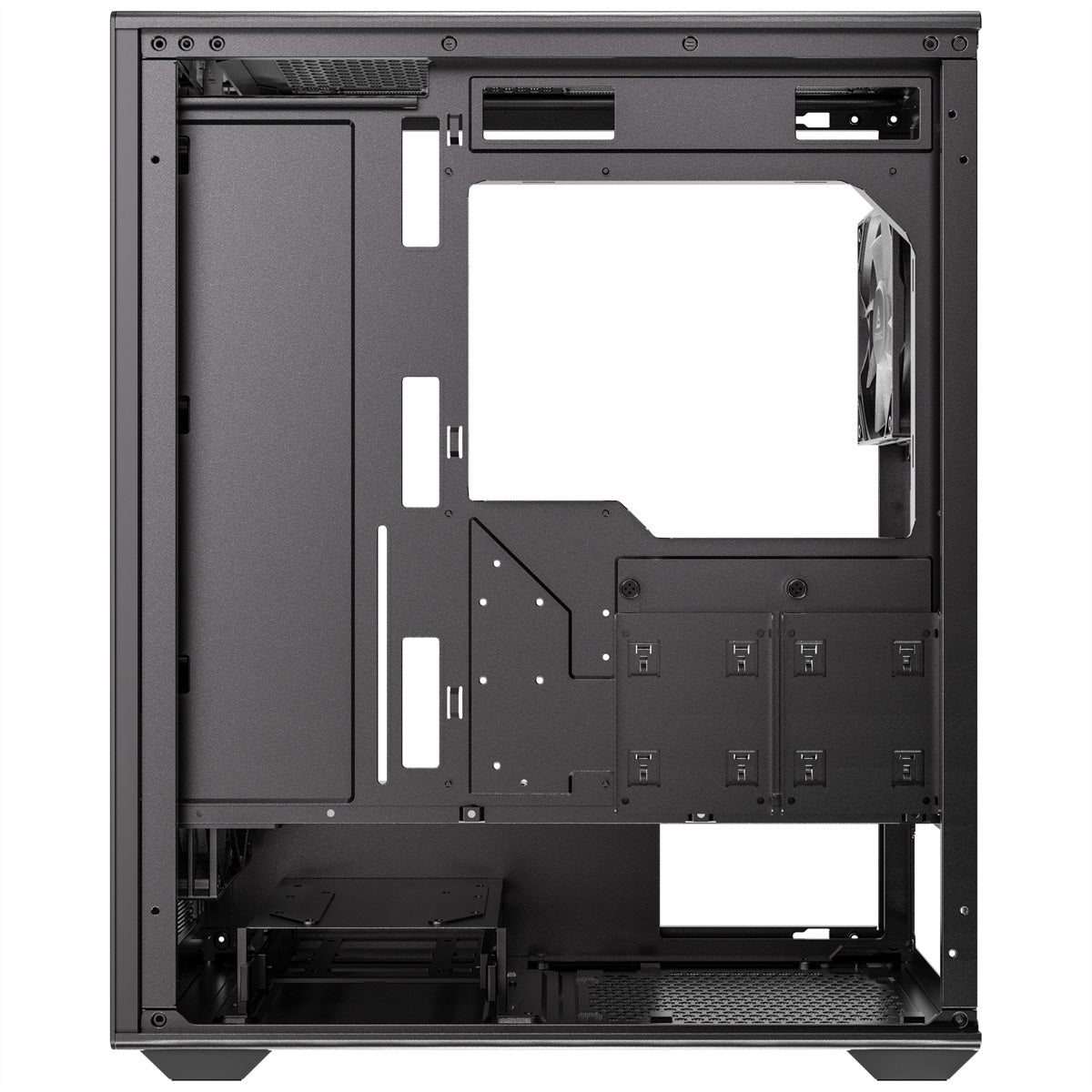 Antec AX85 – PC-Gehäuse – Midi Tower, für ATX, micro-ATX, Mini-ITX, 4×120 mm Lüfter, 360 mm Radiator, Schwarz