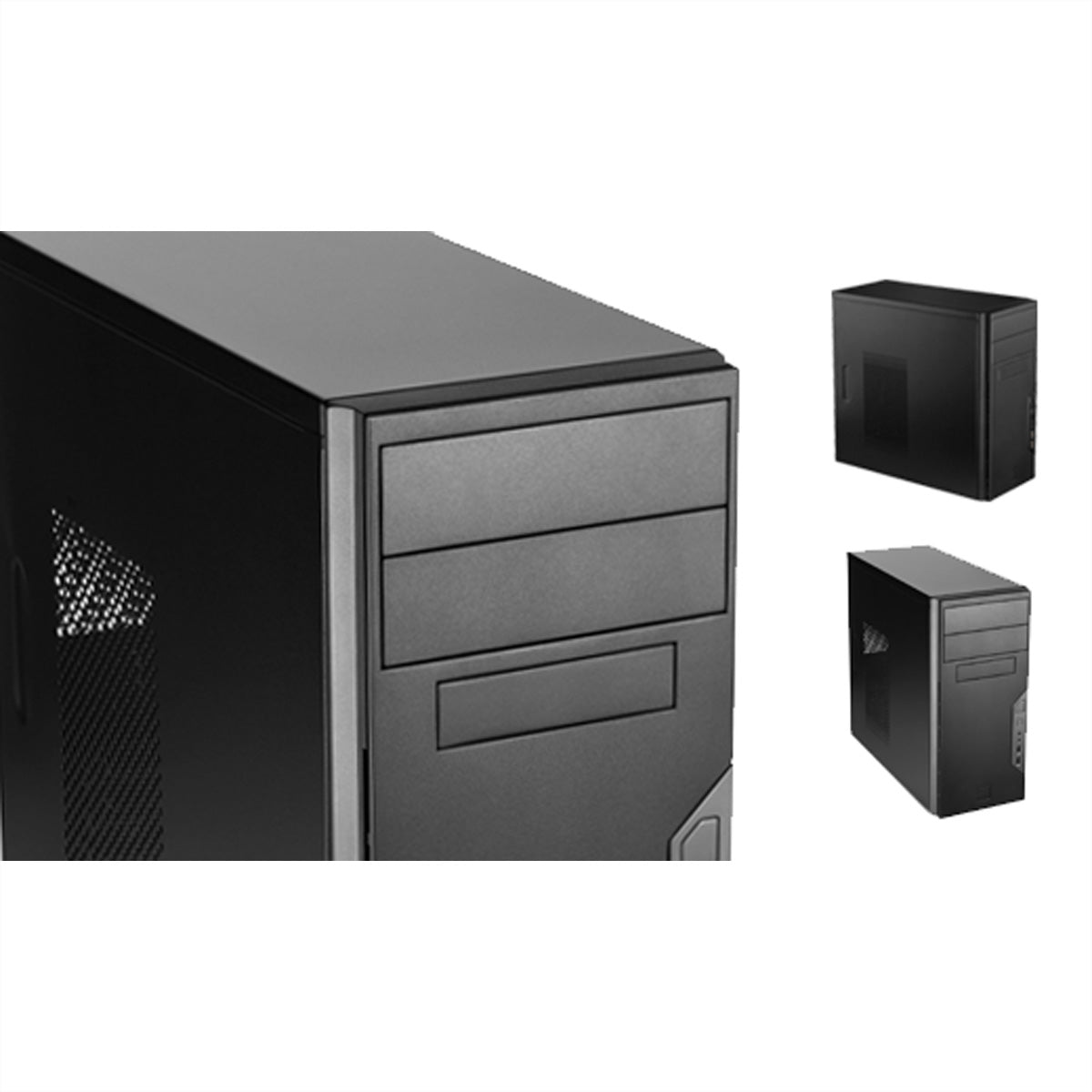 Antec VSK 3000B-U3/U2 – PC-Gehäuse – Minitower, Schwarz, 2×5,25", 2×3,5", 1×2,5", 365×173×393 mm