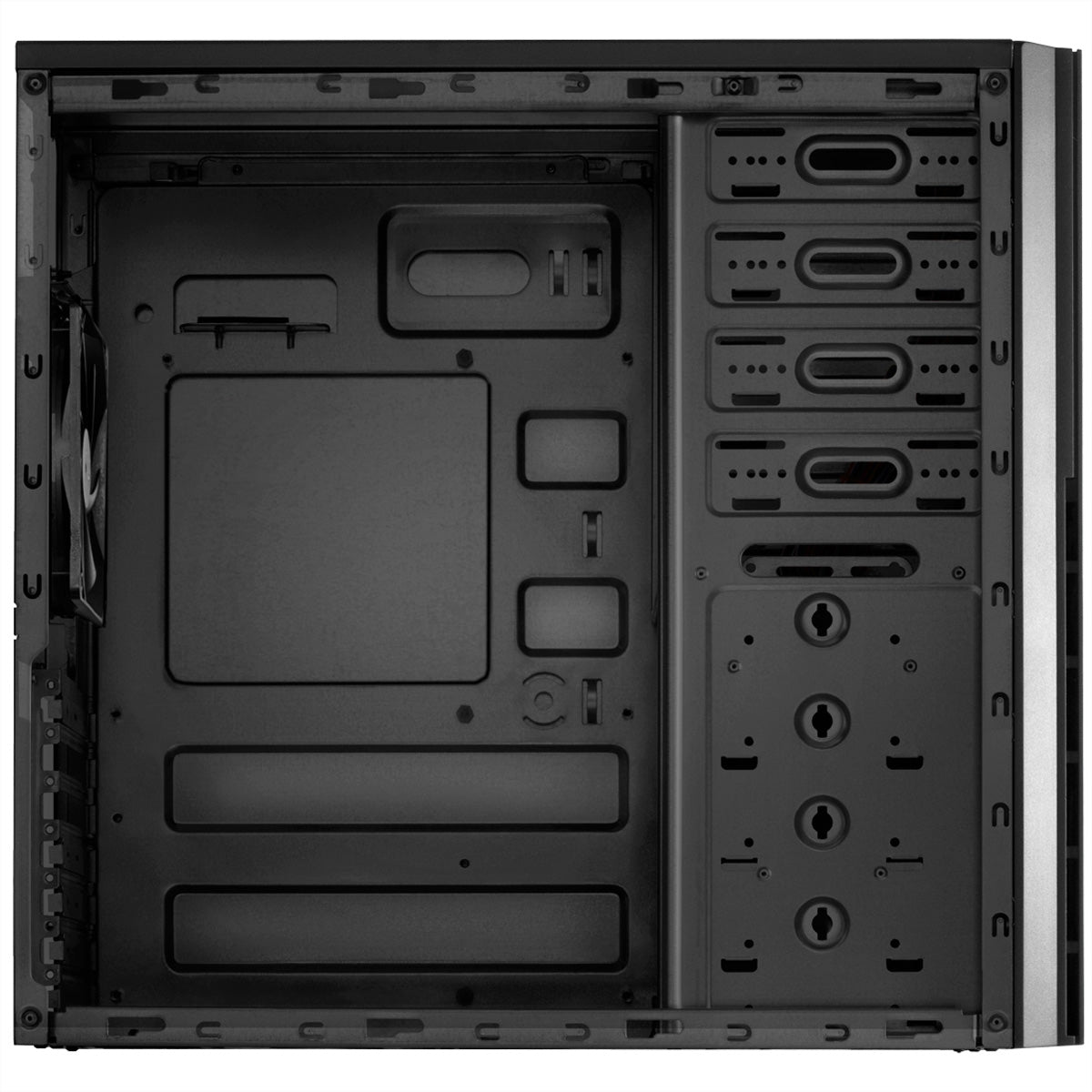 Antec VSK 4000B-U3/U2 – PC-Gehäuse – ATX/mATX Midi-Tower, Schwarz, 2×USB 3.0, 7×Erweiterungsslots, 5×3,5"