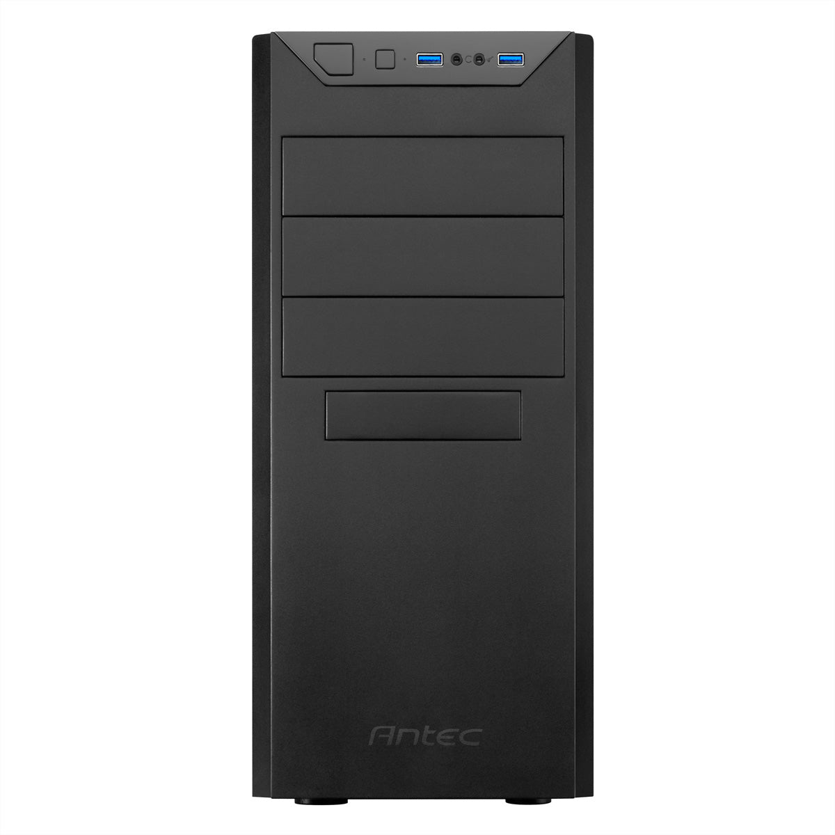 Antec VSK 4000B-U3/U2 – PC-Gehäuse – ATX/mATX Midi-Tower, Schwarz, 2×USB 3.0, 7×Erweiterungsslots, 5×3,5"